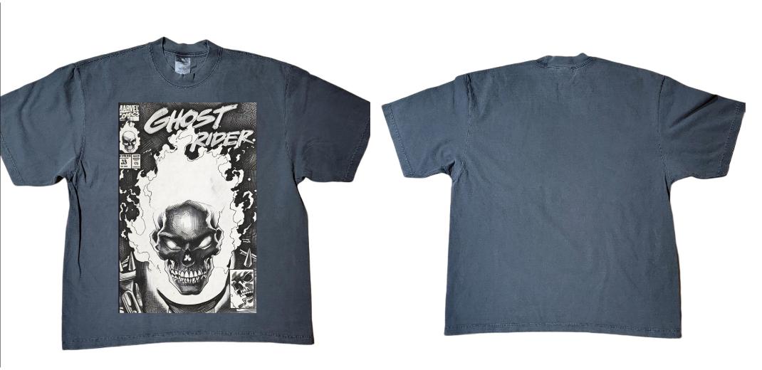 SHAKA HEAVYWEIGHT GARMET DYED SHADOW GREY "CLICK TO CUSTOMIZE" "UPLOAD IMAGES"