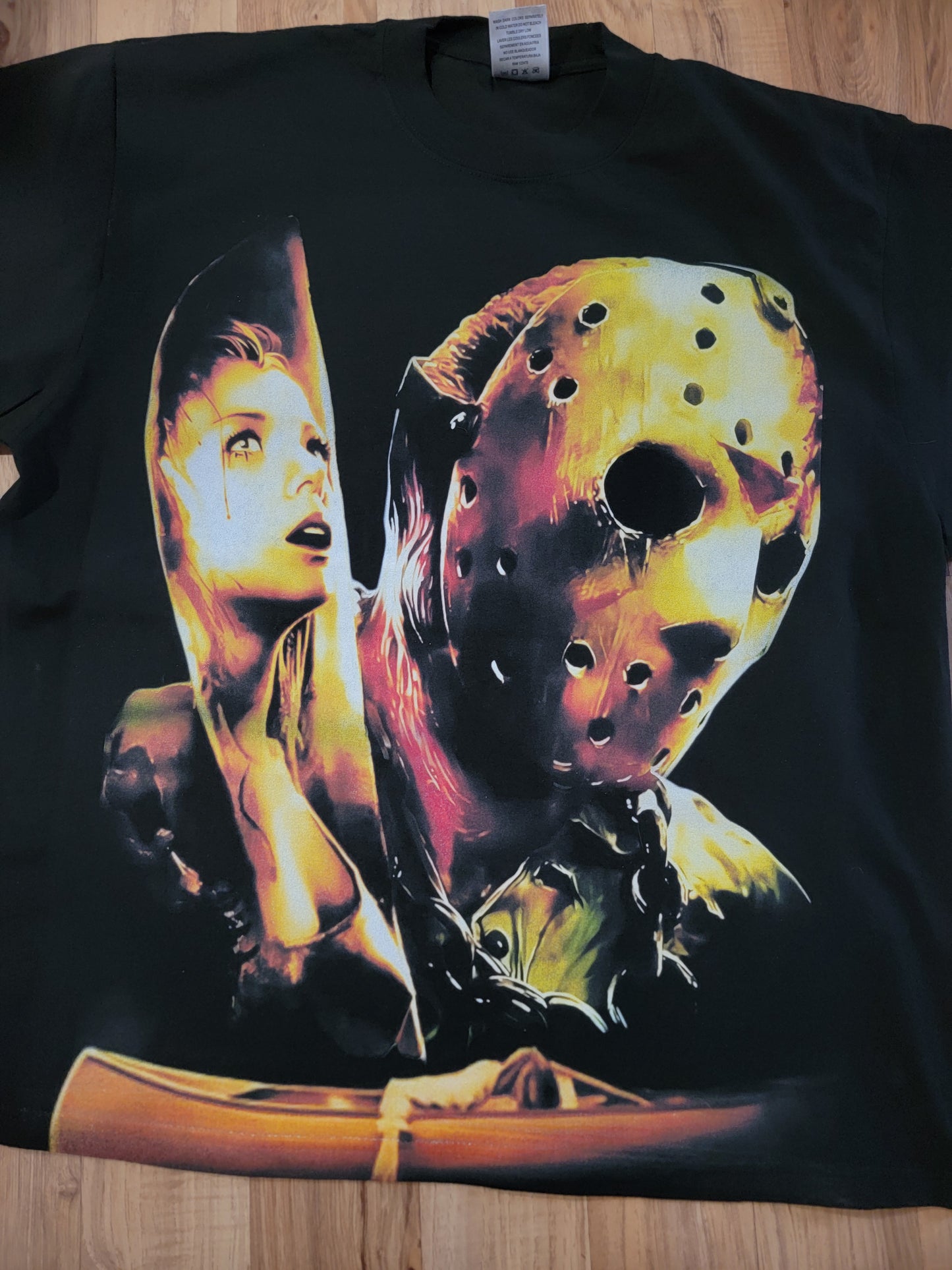 JASON T SHIRT ON SHAKA HEAVYWEIGHT GARMET DYED T SHIRT "HORROR"