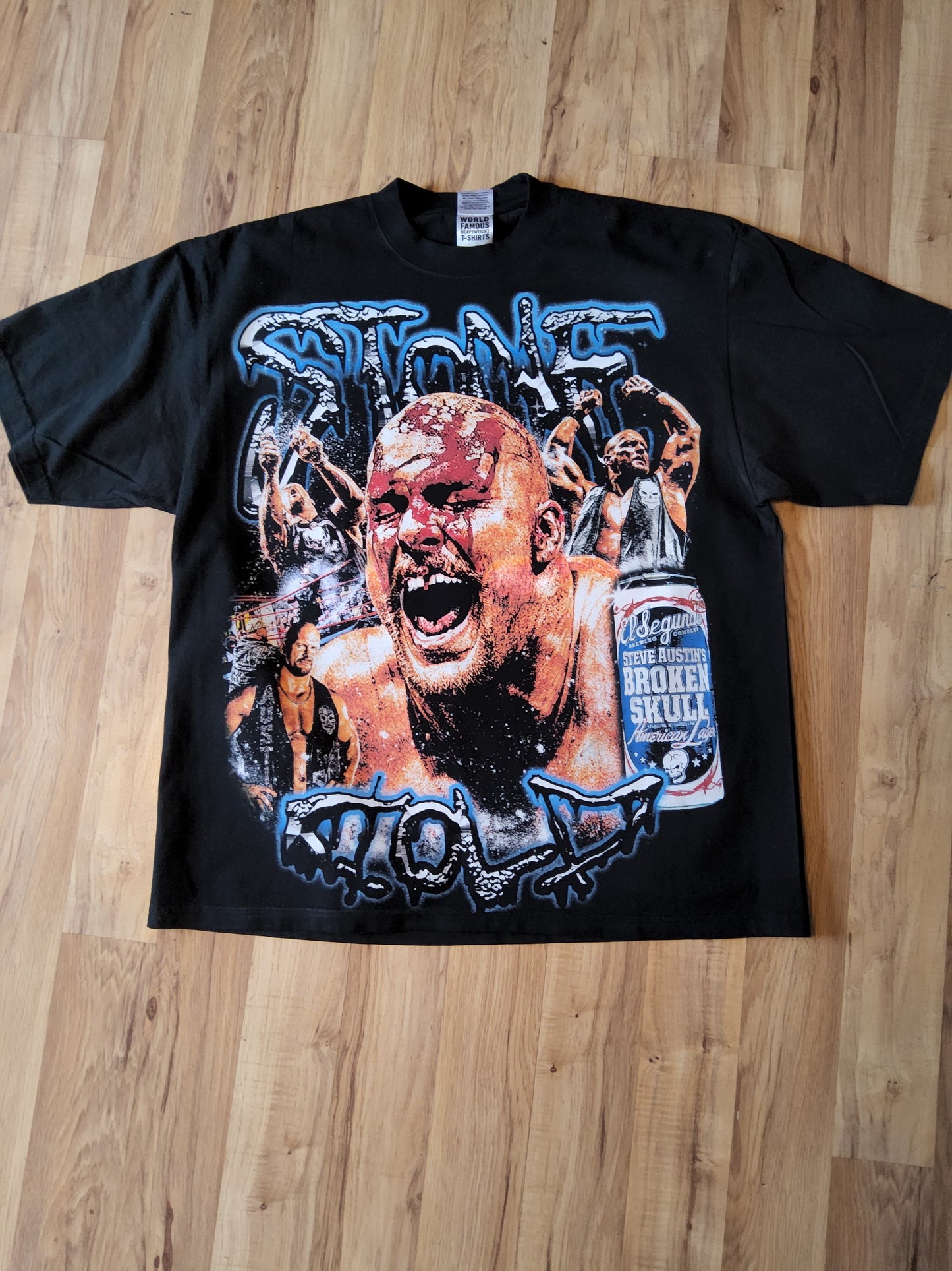 STONE COLD ON SHAKA HEAVYWEIGHT T SHIRT ,Wrestling"