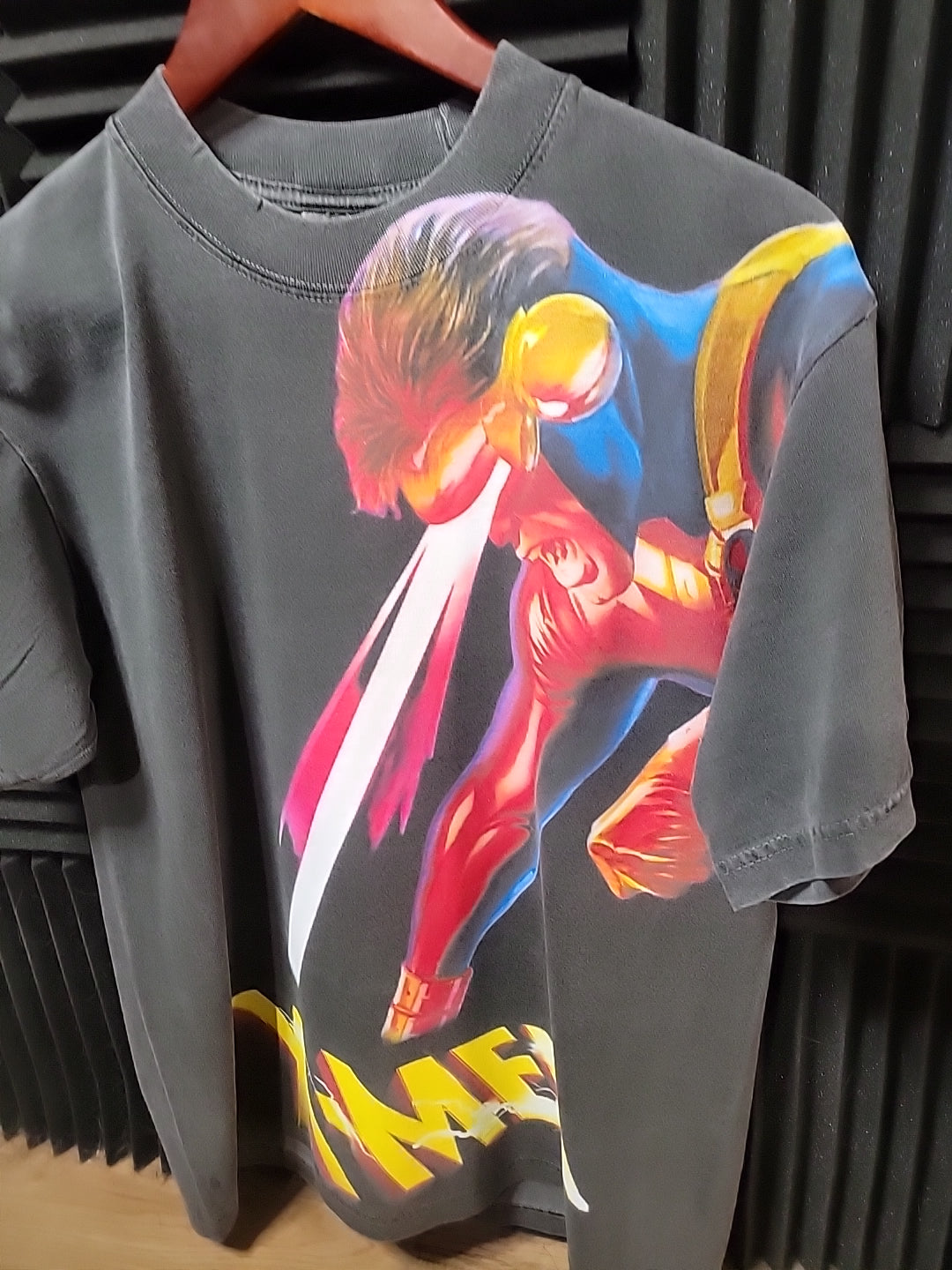 CYCLOPS X MEN ON SHAKA HEAVYWEIGHT GARMET DYED T SHIRT