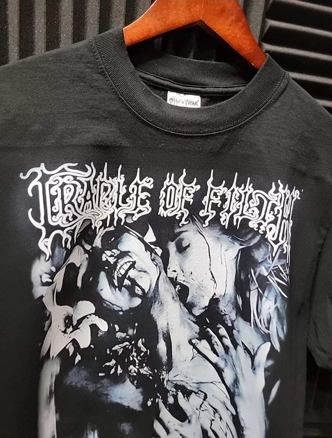 CRADLE OF FILTH T SHIRT ON SHAKA HEAVY GARMET DYED MODERN