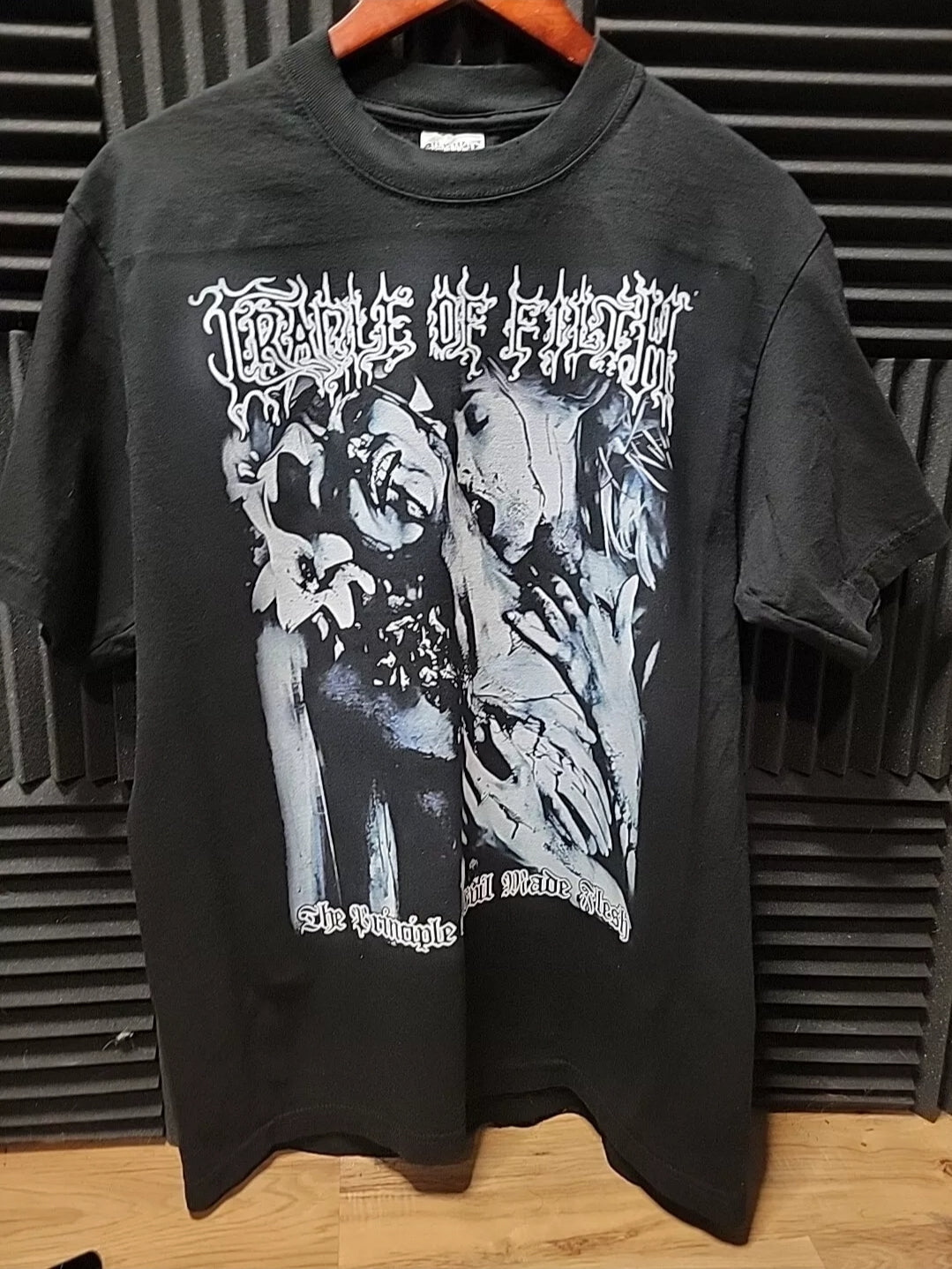 CRADLE OF FILTH T SHIRT ON SHAKA HEAVY GARMET DYED MODERN