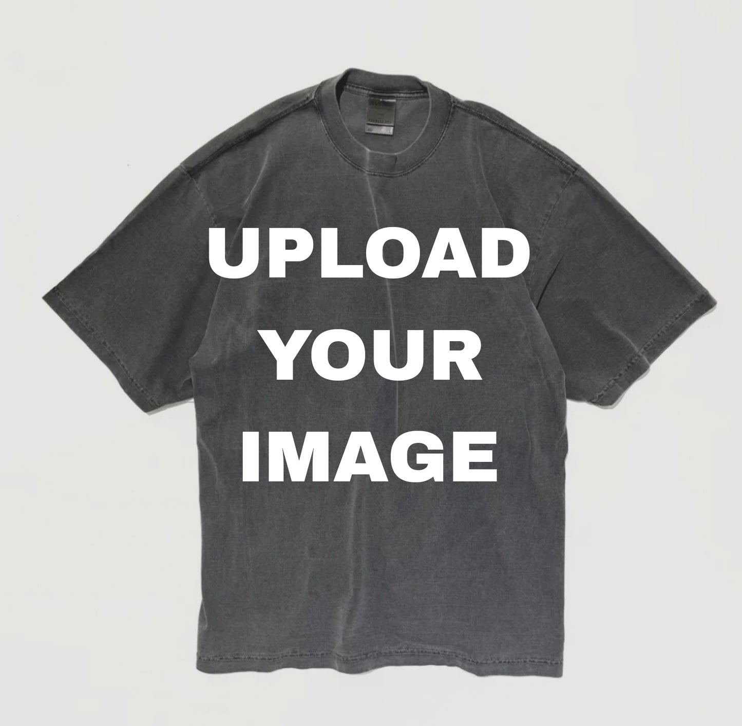 SHAKA HEAVYWEIGHT GARMET DYED SHADOW GREY "CLICK TO CUSTOMIZE" "UPLOAD IMAGES"
