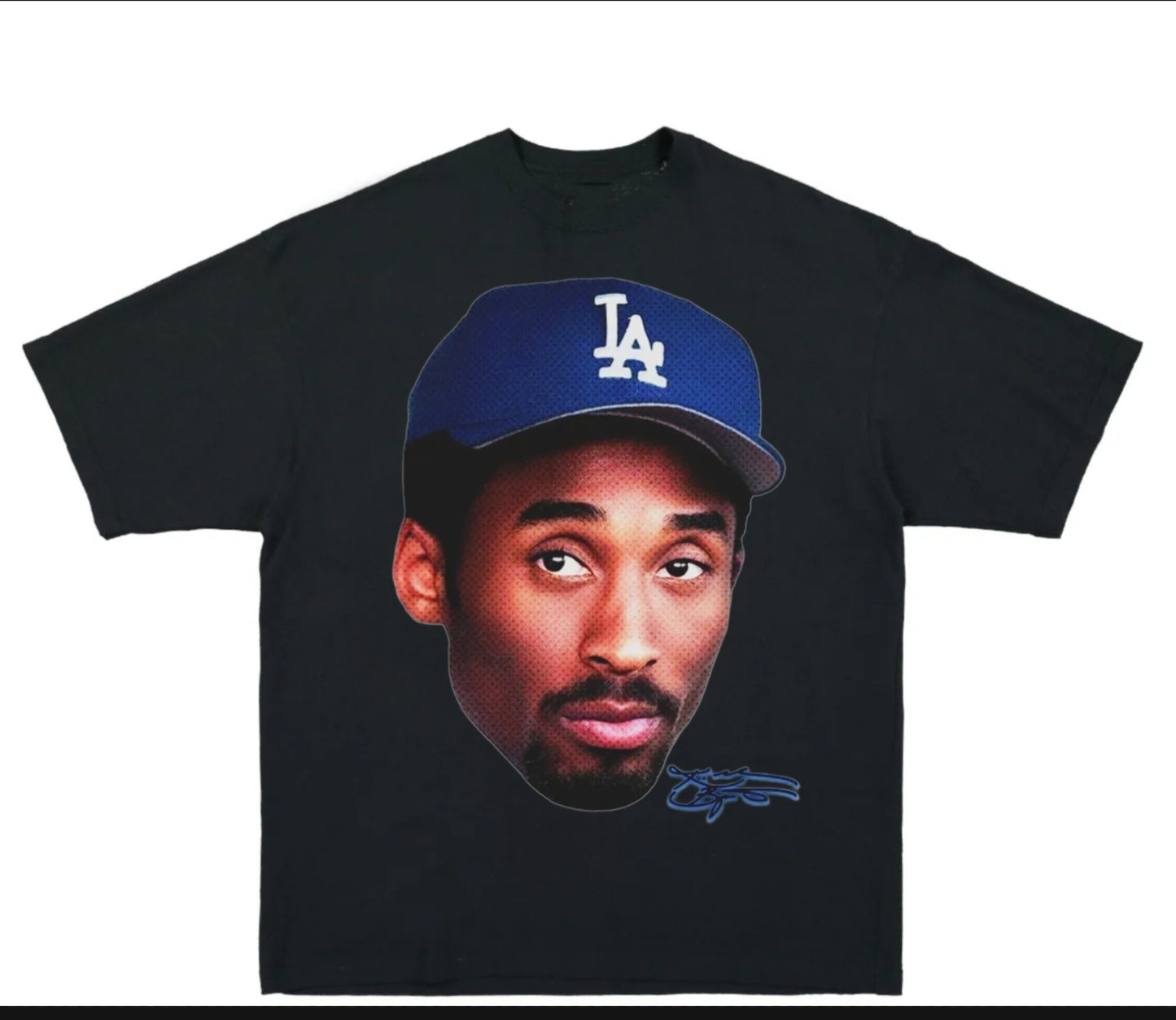 BIG FACE KOBE WITH LA HAT ON SHAKA HEAVYWEIGHT GARMET DYED T SHIRT