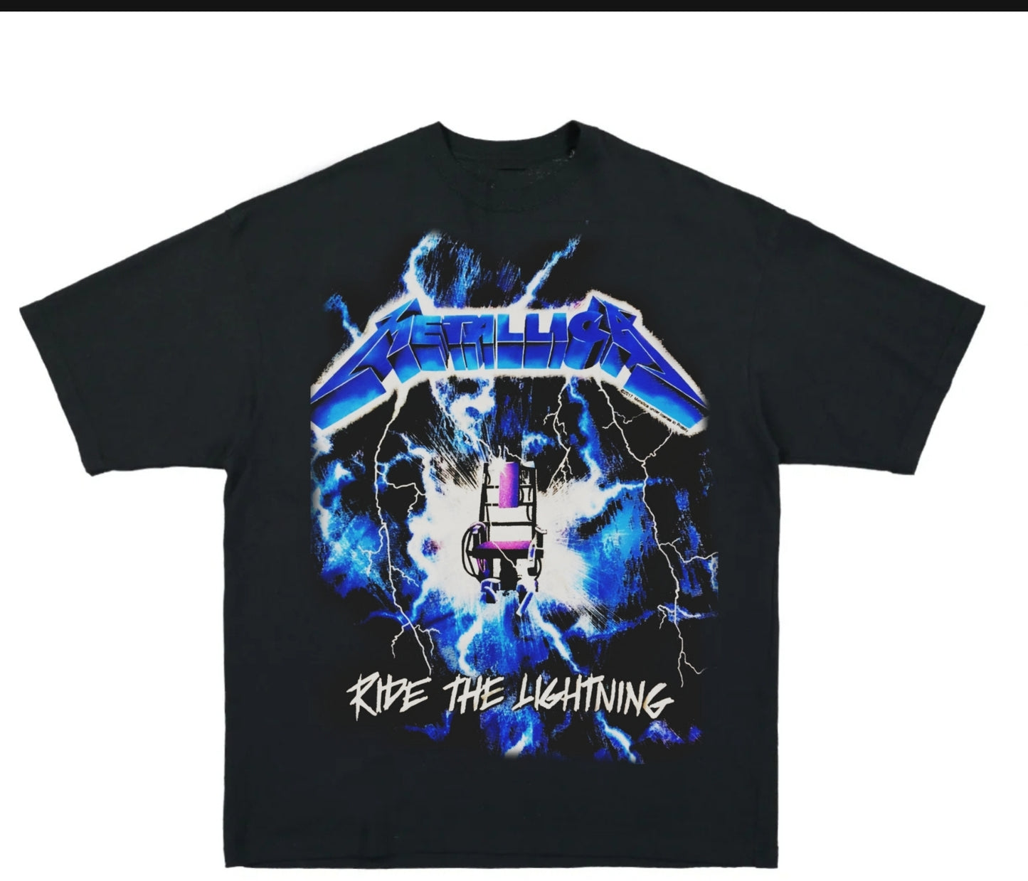 METALLICA RIDE THE LIGHTNING ON 7,5OZ SHAKA HEAVYWEIGHT GARMET DYED T SHIRT