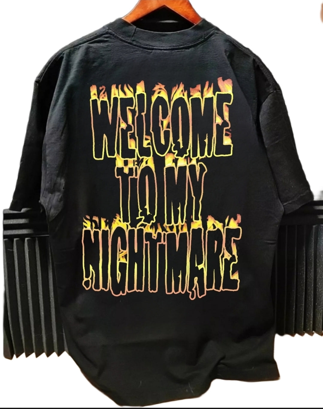 KANE WELCOME TO MY NIGHTMARE ON SHAKA HEAVYWEIGHT GARMET DYED T SHIRT "MODERN" WRESTLING