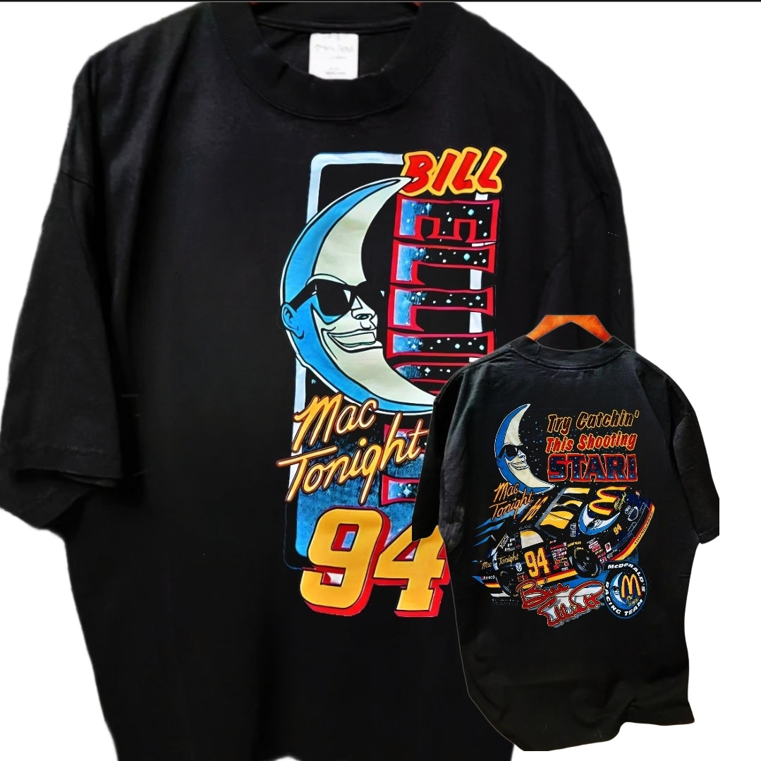 BILL ELLIOT MAC TONIGHT T SHIRT ON SHAKA HEAVY GARMET DYED ' MODERN'