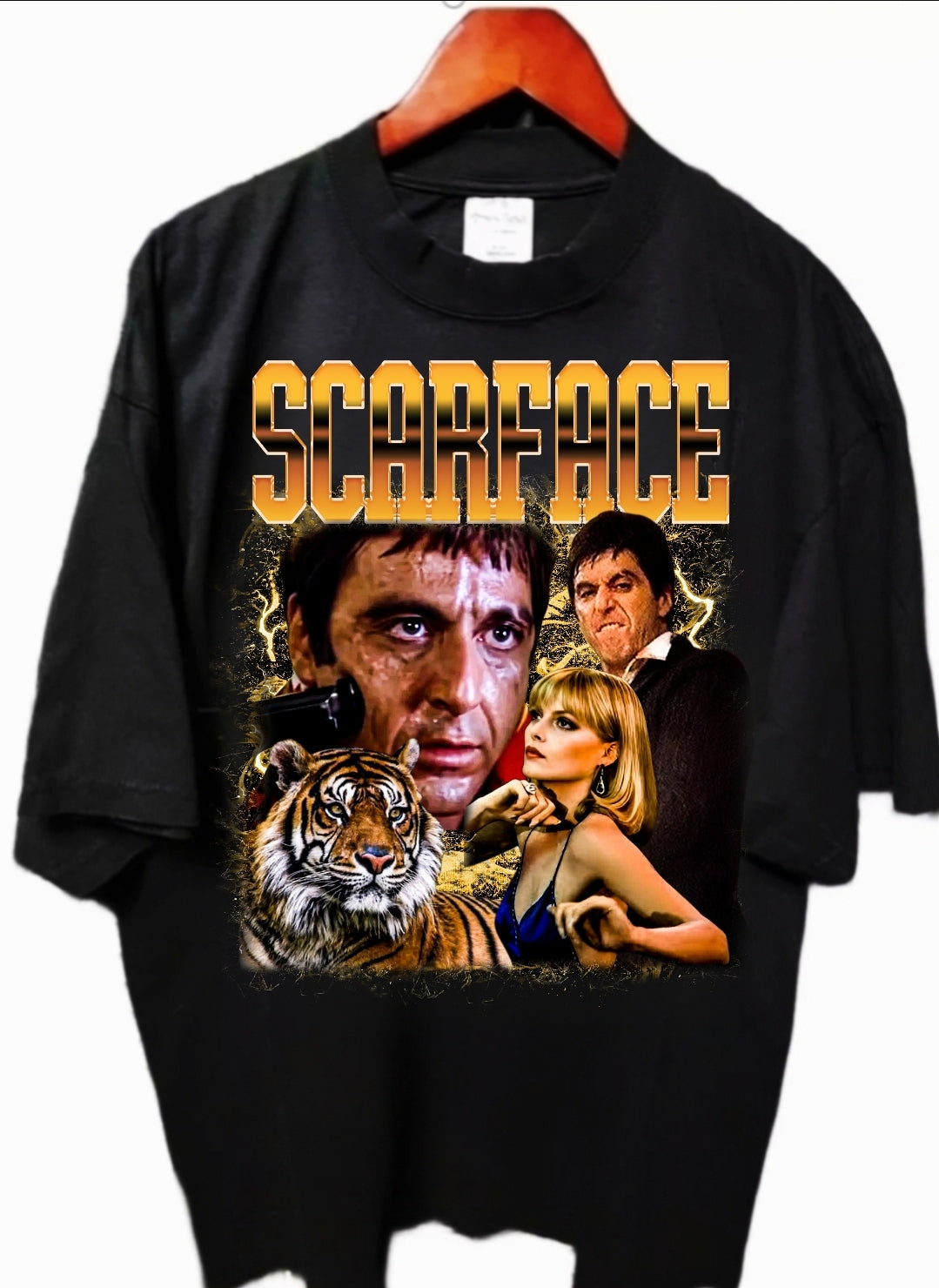 SCARFACE ON SHAKA HEAVYWEIGHT GARMET DYED T