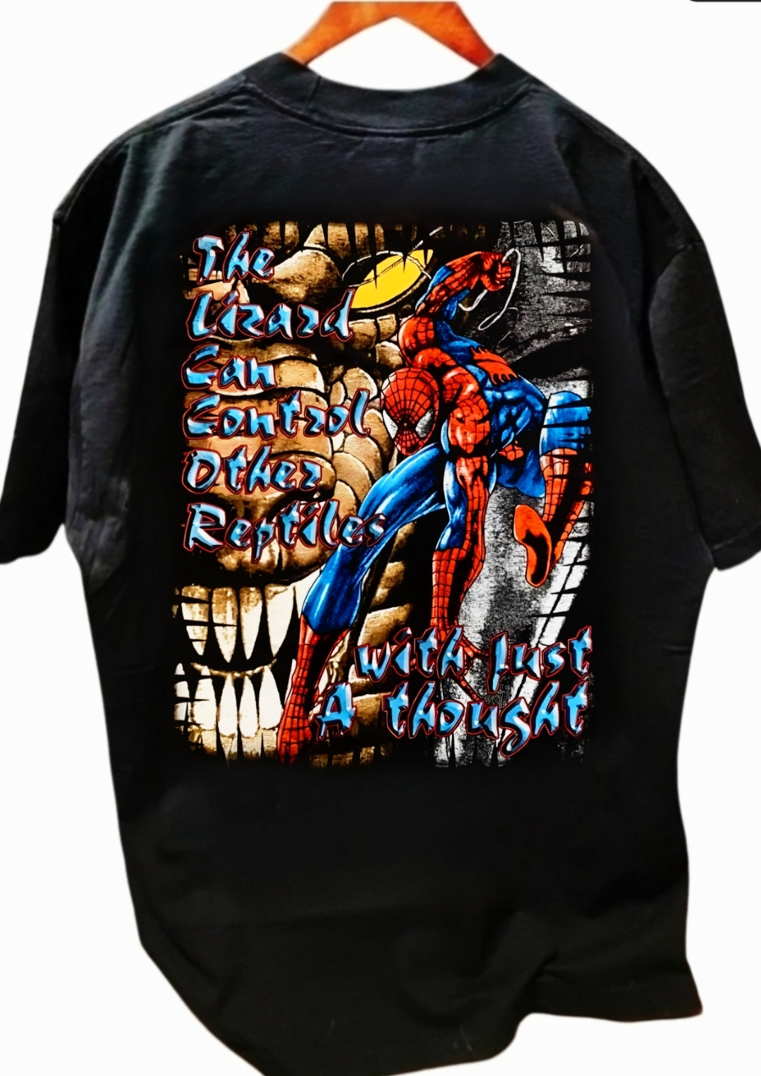 SPIDERMAN ON SHAKA HEAVYWEIGHT GARMET DYED T SHIRT