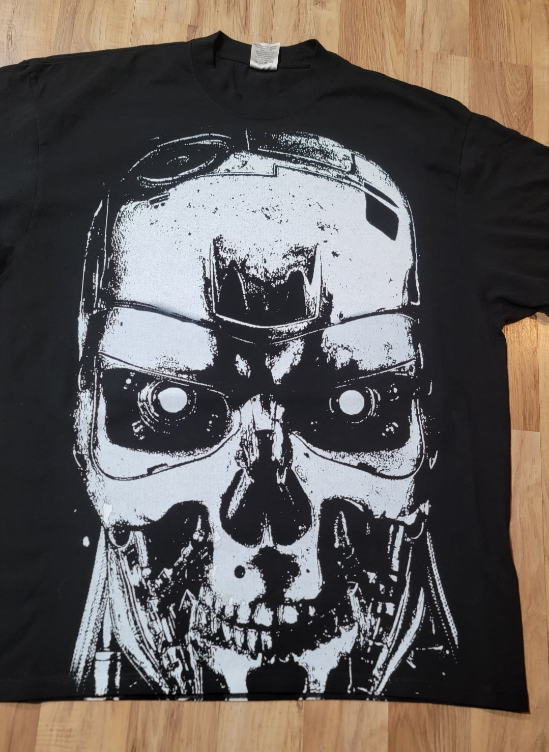 TERMINATOR JUMBO WHITE PRINT ON SHAKA HEAVY GARMET DYED T