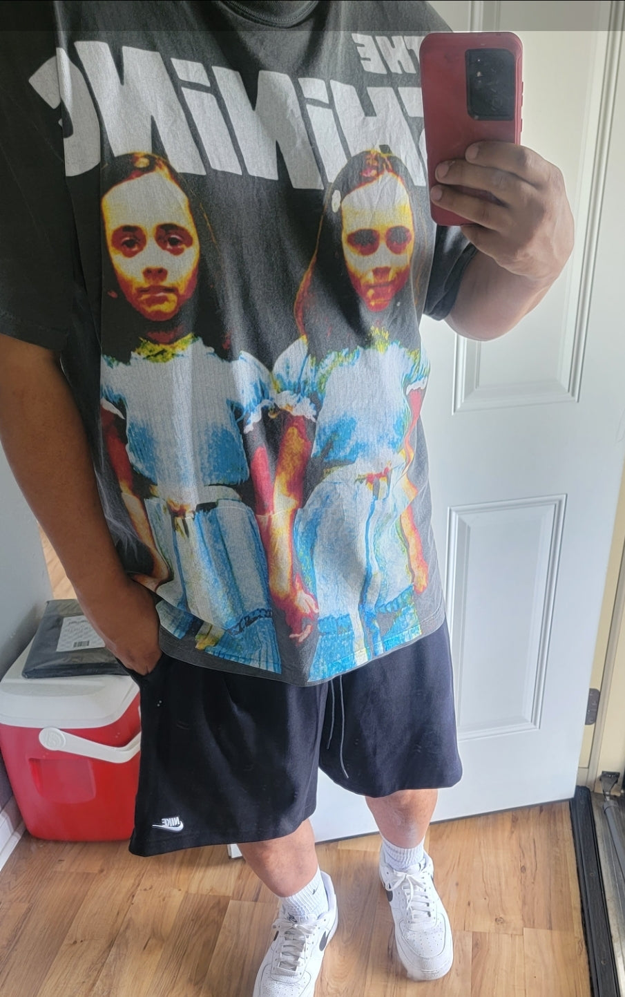THE SHINING ON SHAKA HEAVYWEIGHT GARMET DYED T SHIRT