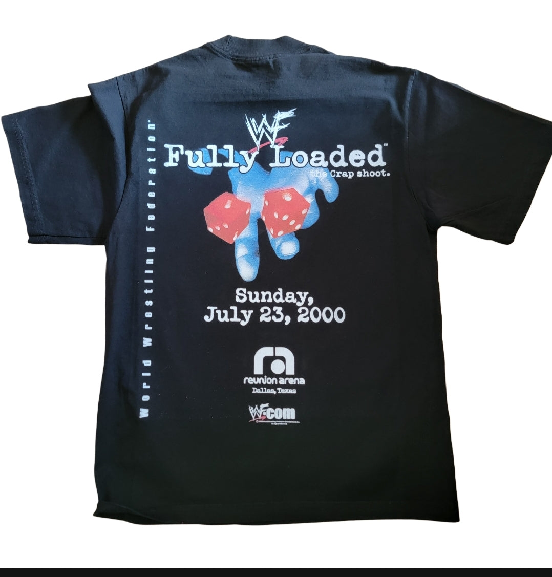 RETRO 2000 WWF Fully Loaded Shirt Triple H Chris Benoit Kurt Angle The Rock Wrestling