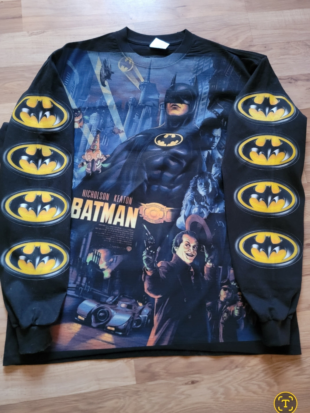 BATMAN LONG SLEEVE ON SHAKA HEAVYWEIGHT SHIRT "MOVIE"