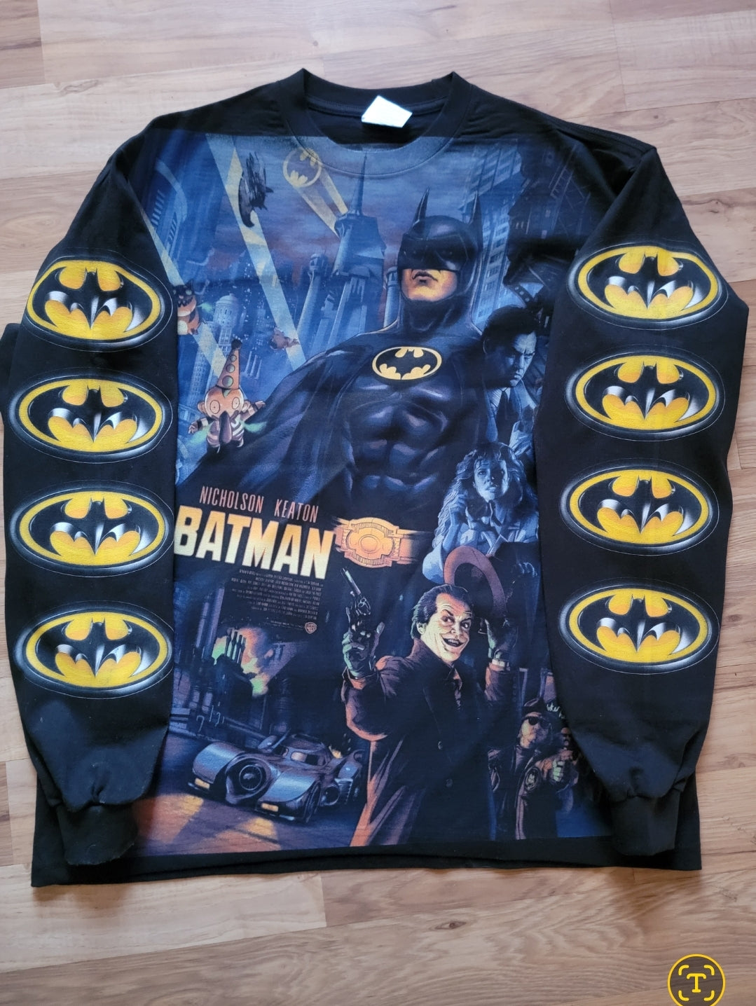 BATMAN LONG SLEEVE ON SHAKA HEAVYWEIGHT SHIRT "MOVIE"