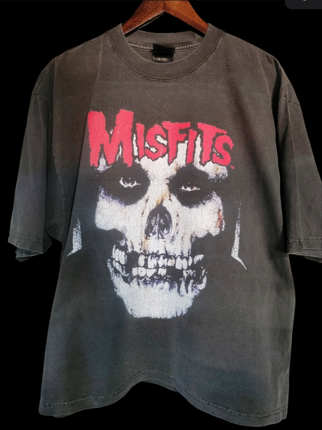 Misfits skull face custom printed tee