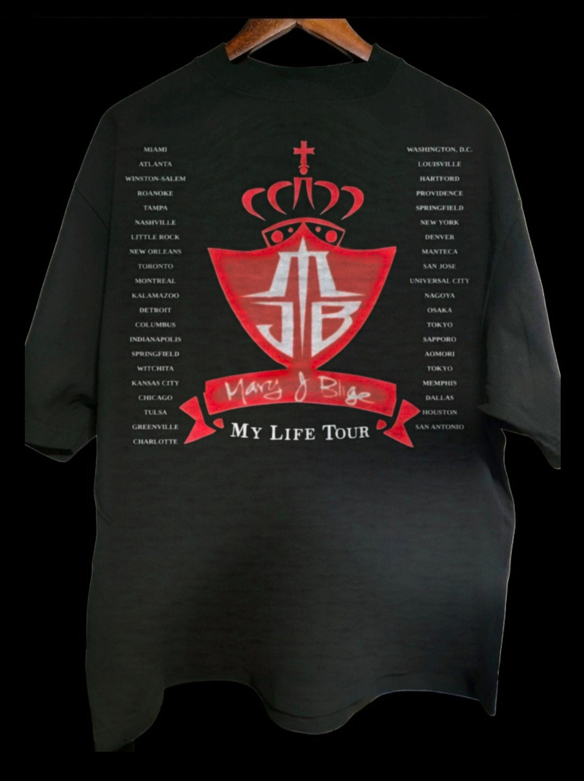 Mary J Blige My Life Tour T Shirt ON SHAKA HEAVYWEIGHT