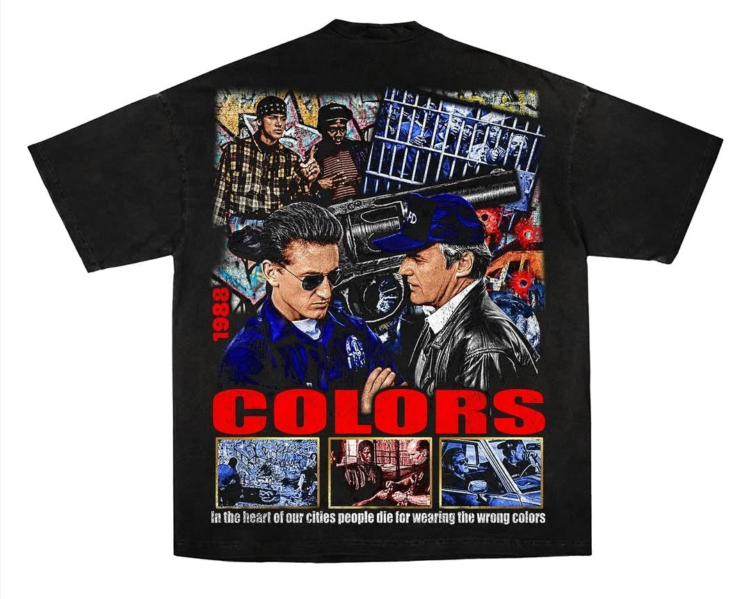 COLORS ON SHAKA HEAVYWEIGHT GARMET DYED T SHIRT " Movie