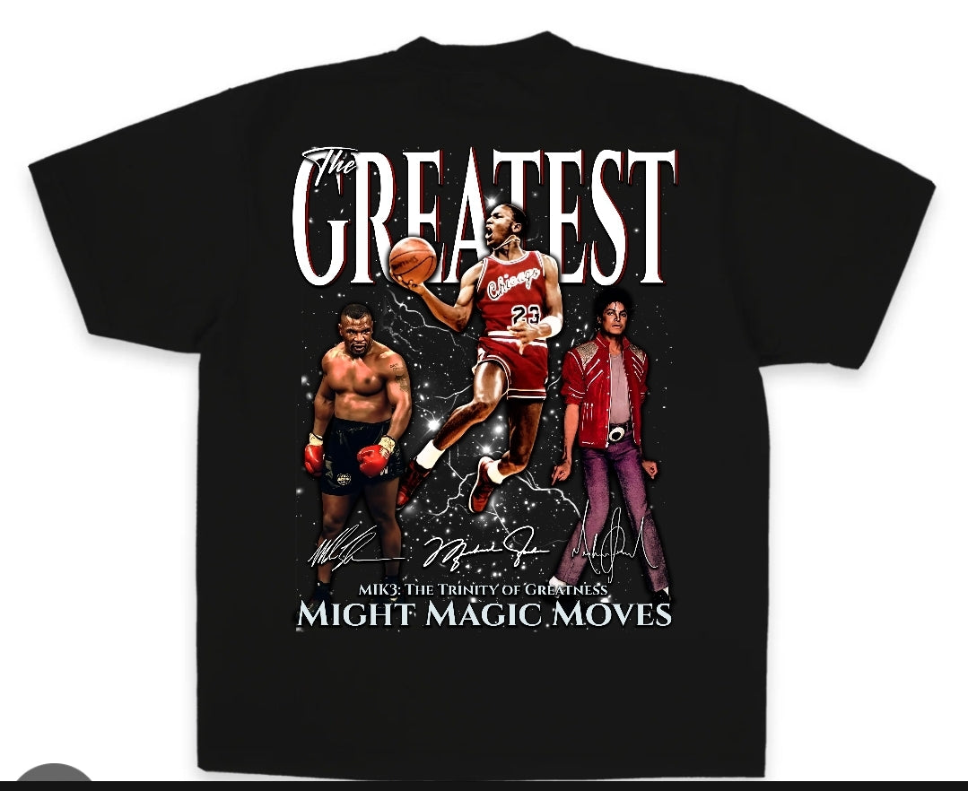 THE Greatest Mike the trinity ON SHAKA HEAVYWEIGHT GARMET DYED T SHIRT