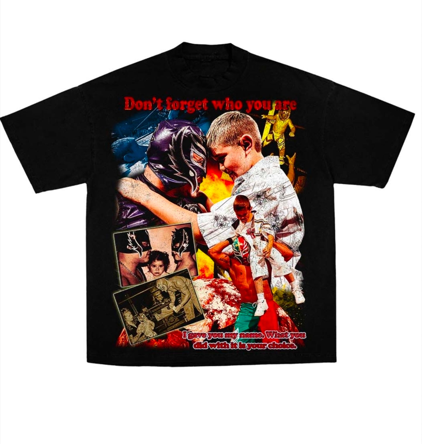 DOMINIM MYSTERIO ON SHAKA HEAVYWEIGHT GARMET DYED T SHIRT (Wrestling