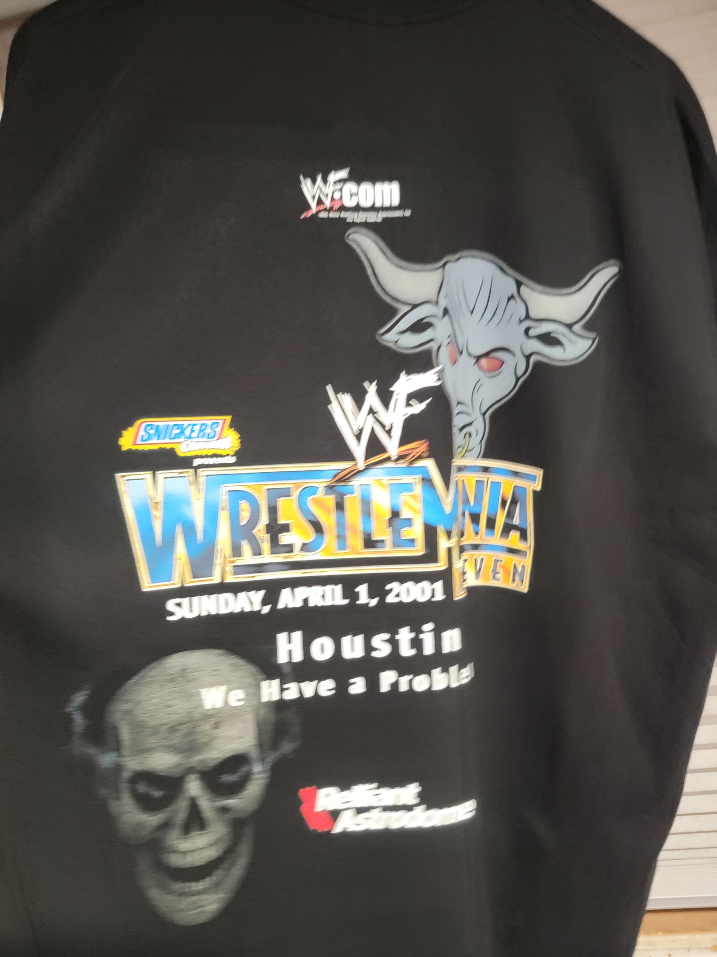 WRESTLEMANIA X-SEVEN ON SHAKA HEAVYWEIGHT GARMET DYED T SHIRT WRESTLING