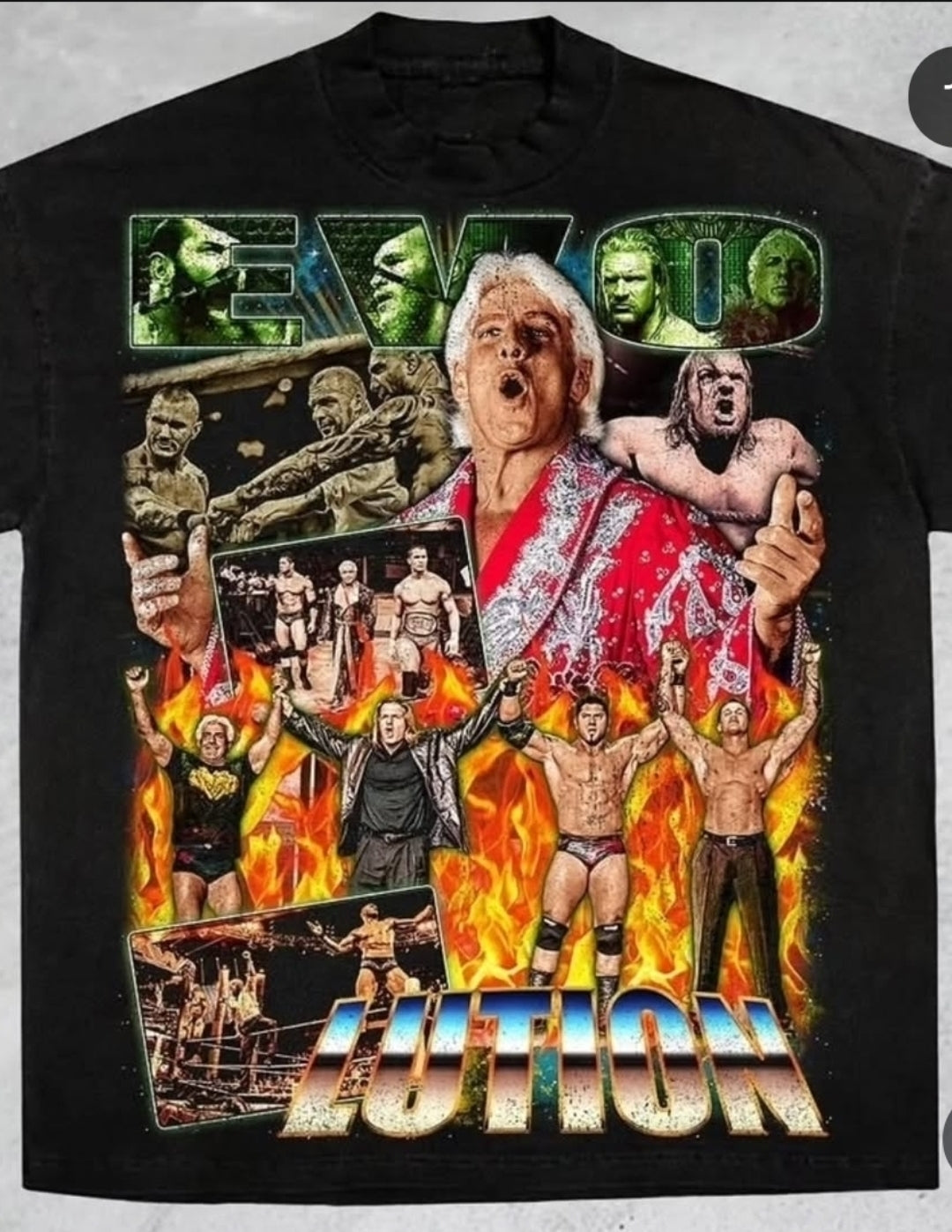 EVOLUTION PAID LAID & MADE ON SHAKA HEAVYWEIGHT GARMET DYED T SHIRT( WRESTLING