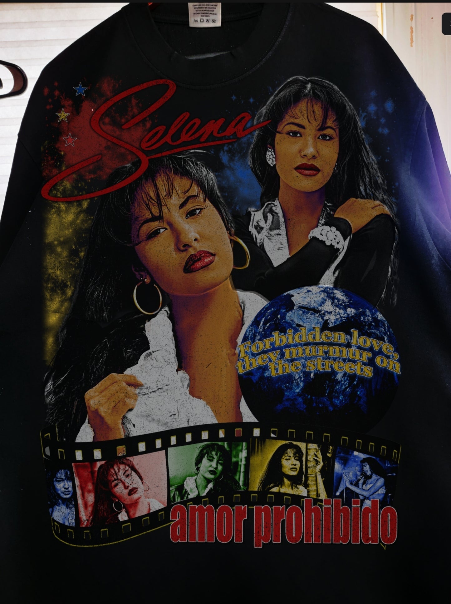 SELENA AMOR PROHIBIDO ON SHAKA HEAVYWEIGHT GARMET DYED T