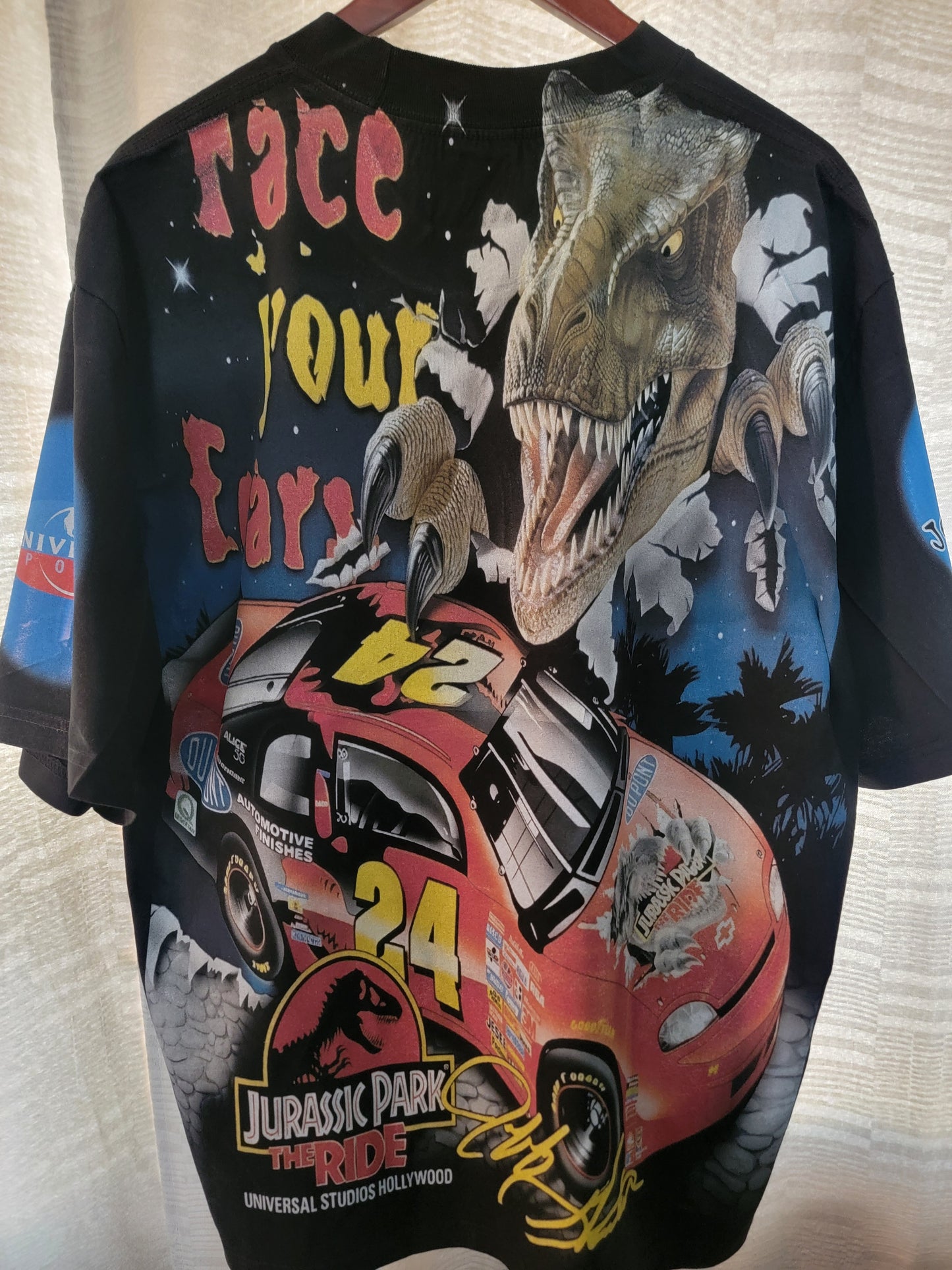 JURASSIC PARK RIDE JEFF GORDON T SHIRT
