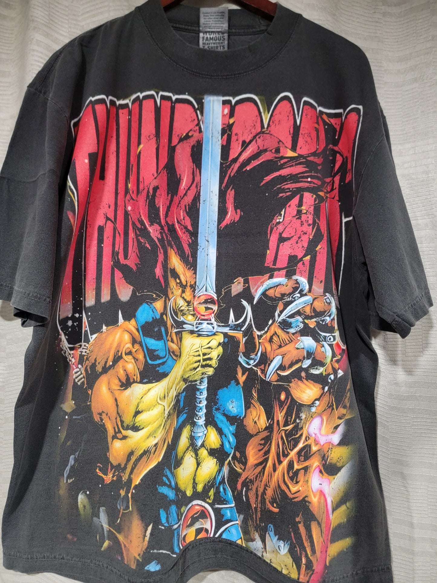 THUNDERCATS ON SHAKA HEAVYWEIGHT GARMET DYED T SHIRT
