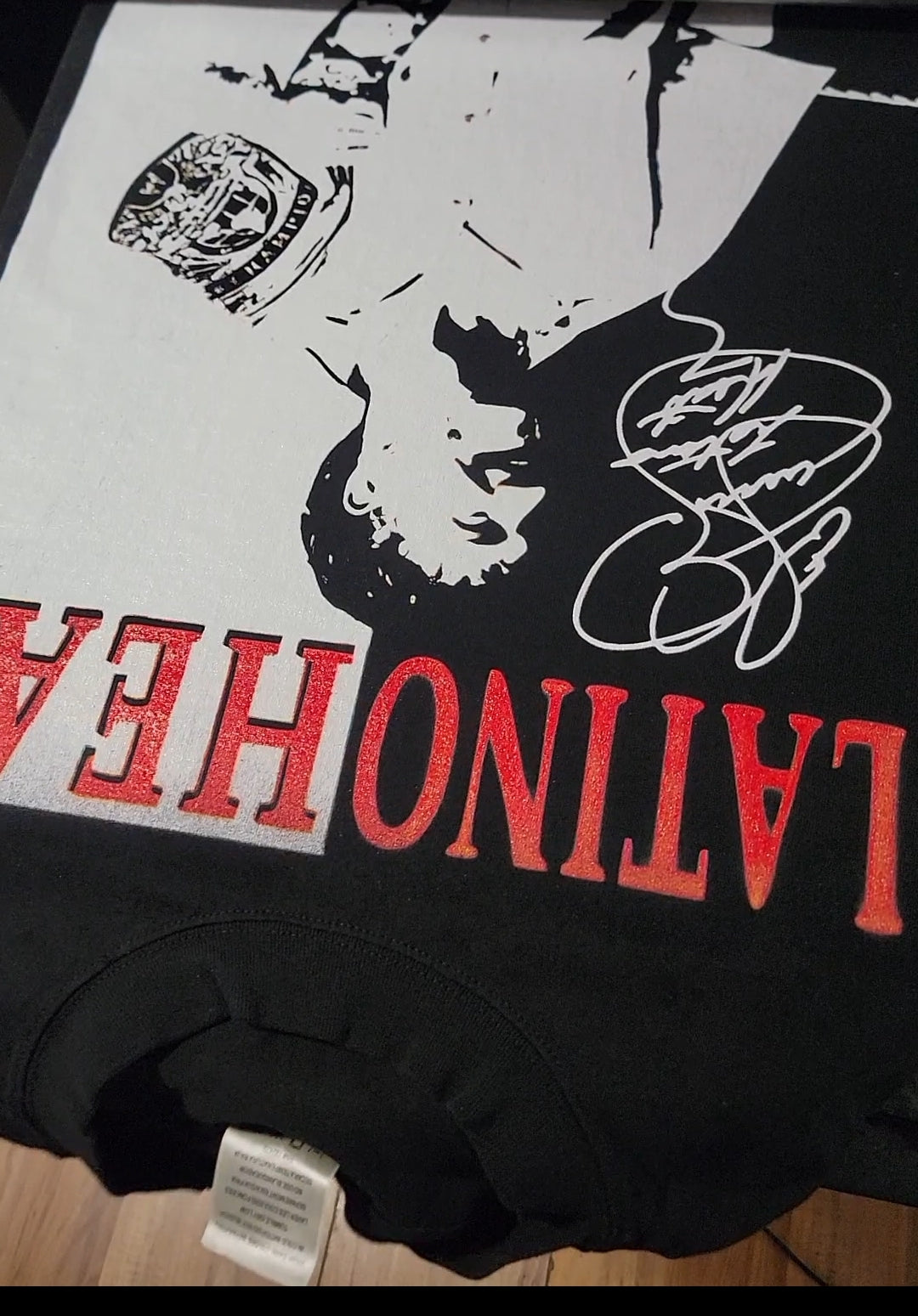 LATINO HEAT ON SHAKA HEAVYWEIGHT GARMET DYED T SHIRT "WRESTLING