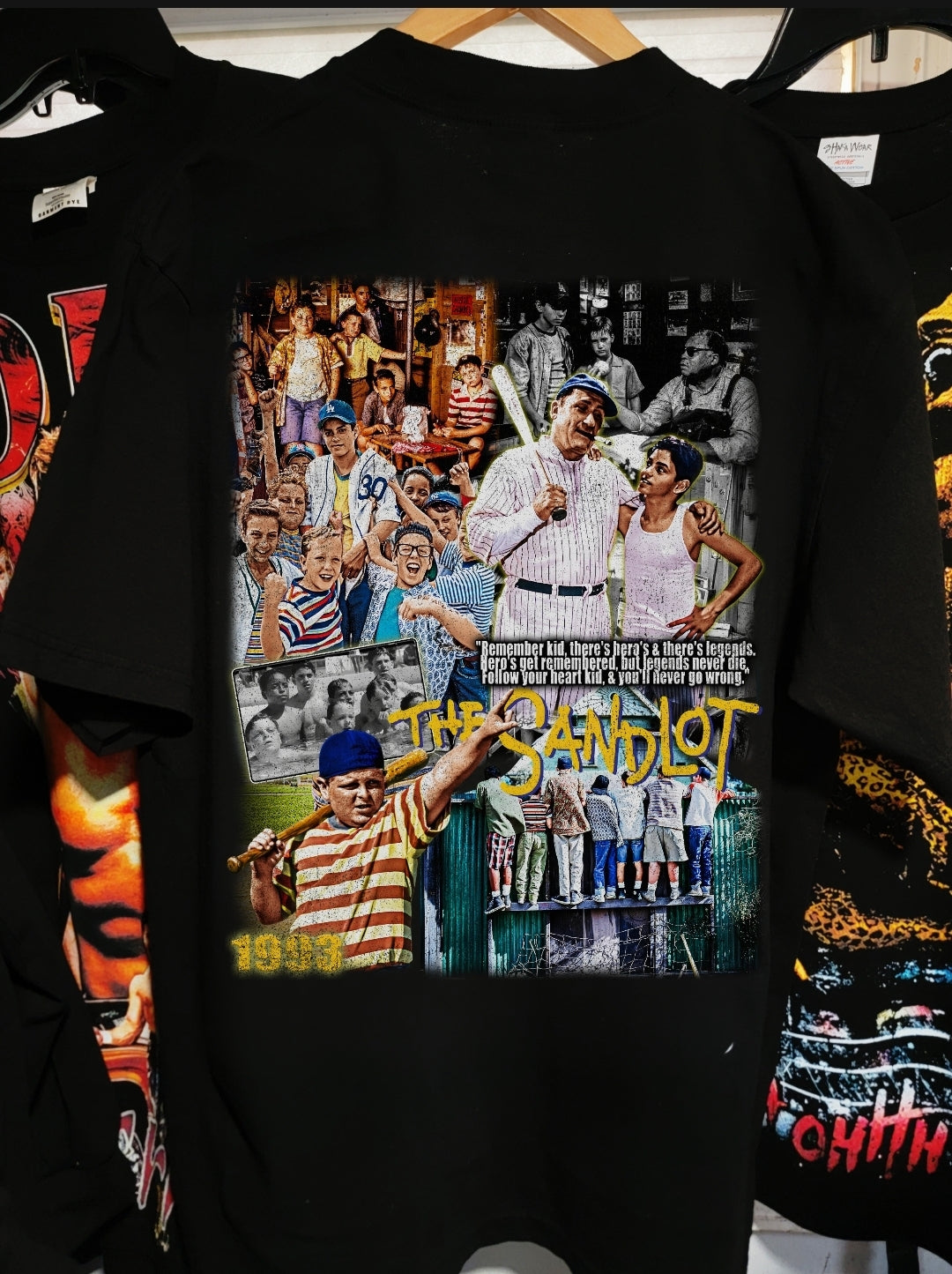 SANDLOT ON SHAKA HEAVYWEIGHT GARMET DYED T SHIRT