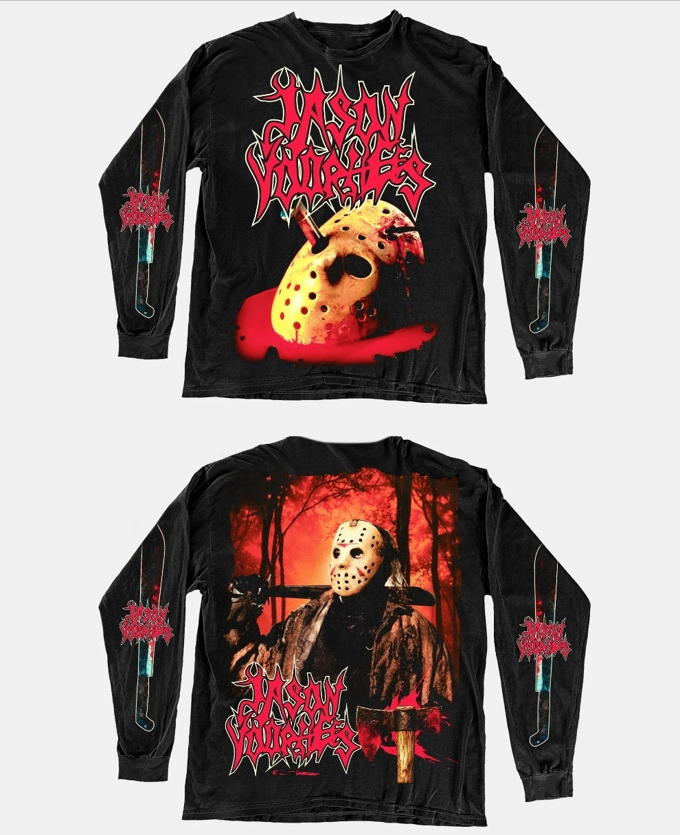 JASON VOORHEES LONGSLEEVE ON SHAKA HEAVYWEIGHT "HORROR
