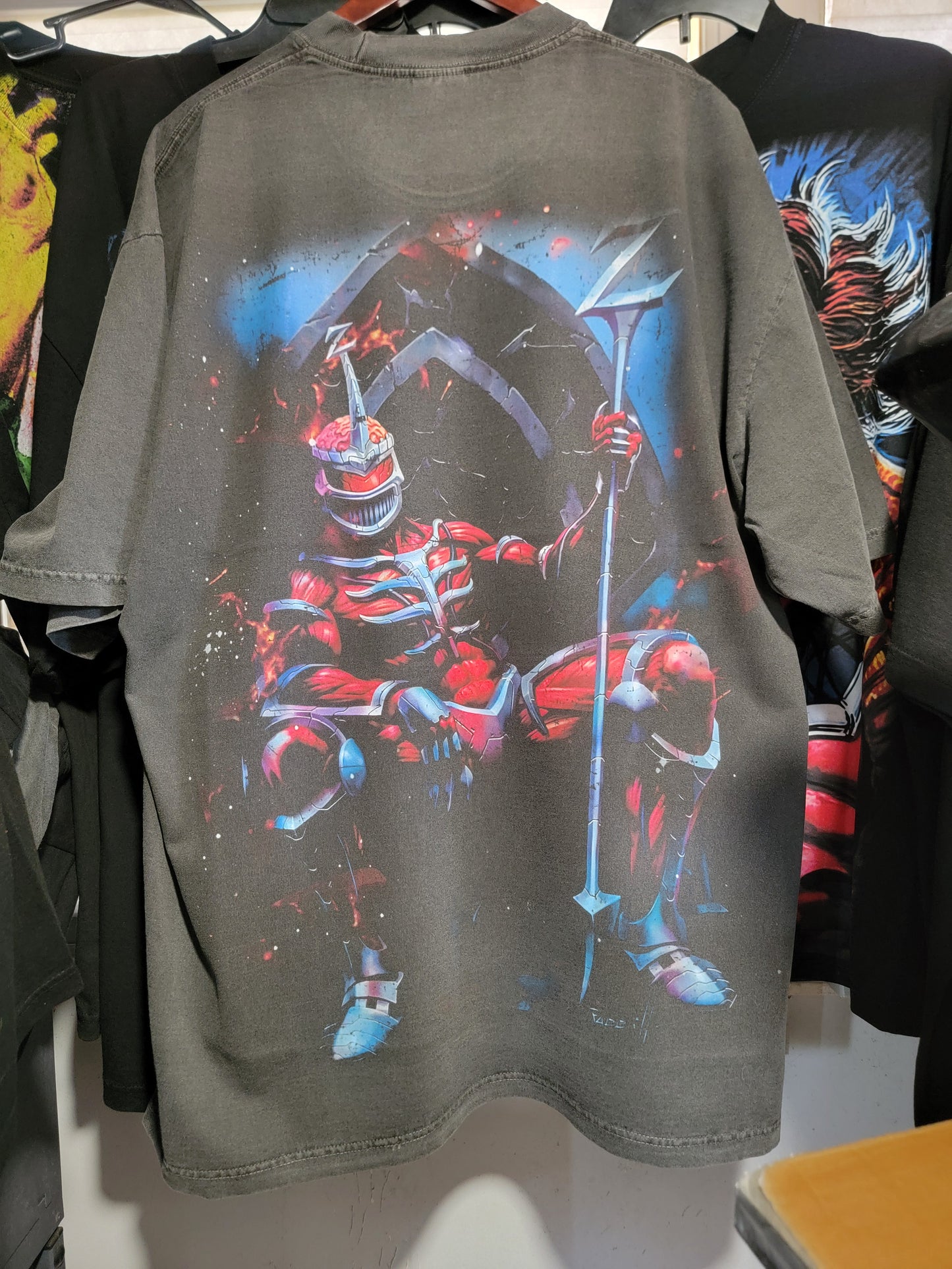 LORD ZEDD ON SHAKA HEAVYWEIGHT GARMET DYED T SHIRT ( POWER RANGERS
