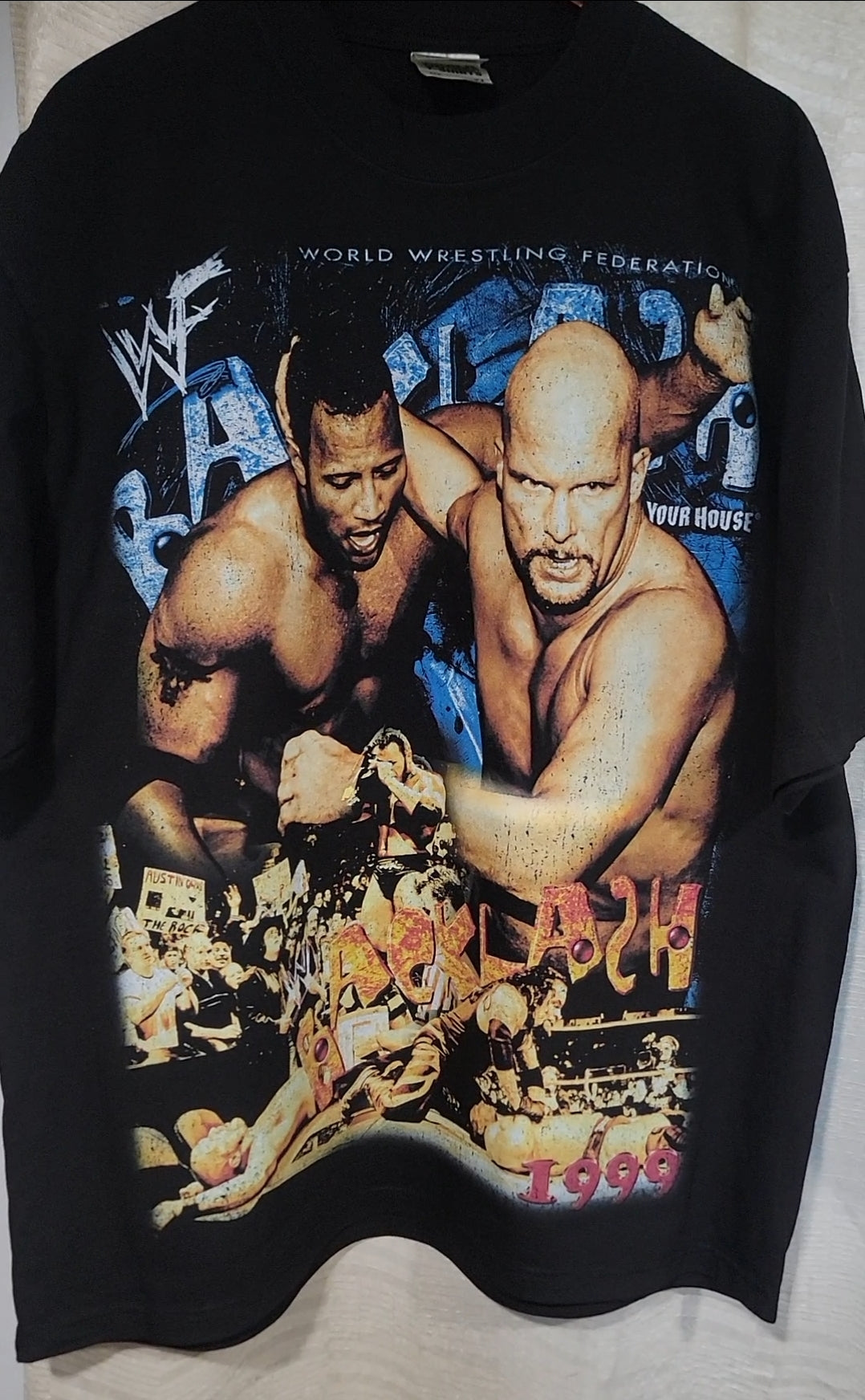 BACKLASH LIVE ON HEAVYWEIGHT GARMET DYED T SHIRT (WRESTLING