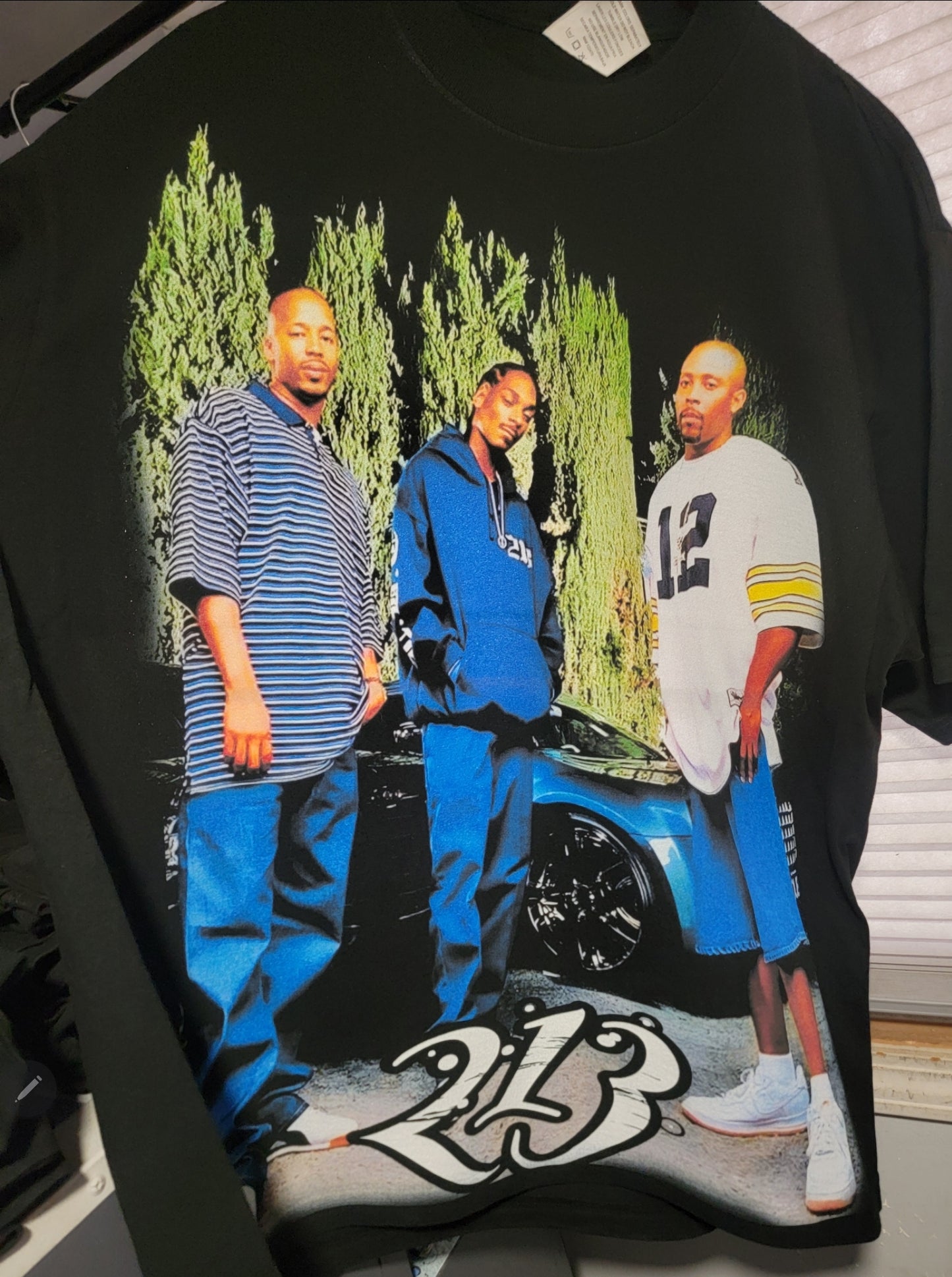 213 NATE, SNOOP & WARREN ON SHAKA HEAVYWEIGHT GARMET DYED T SHIRT