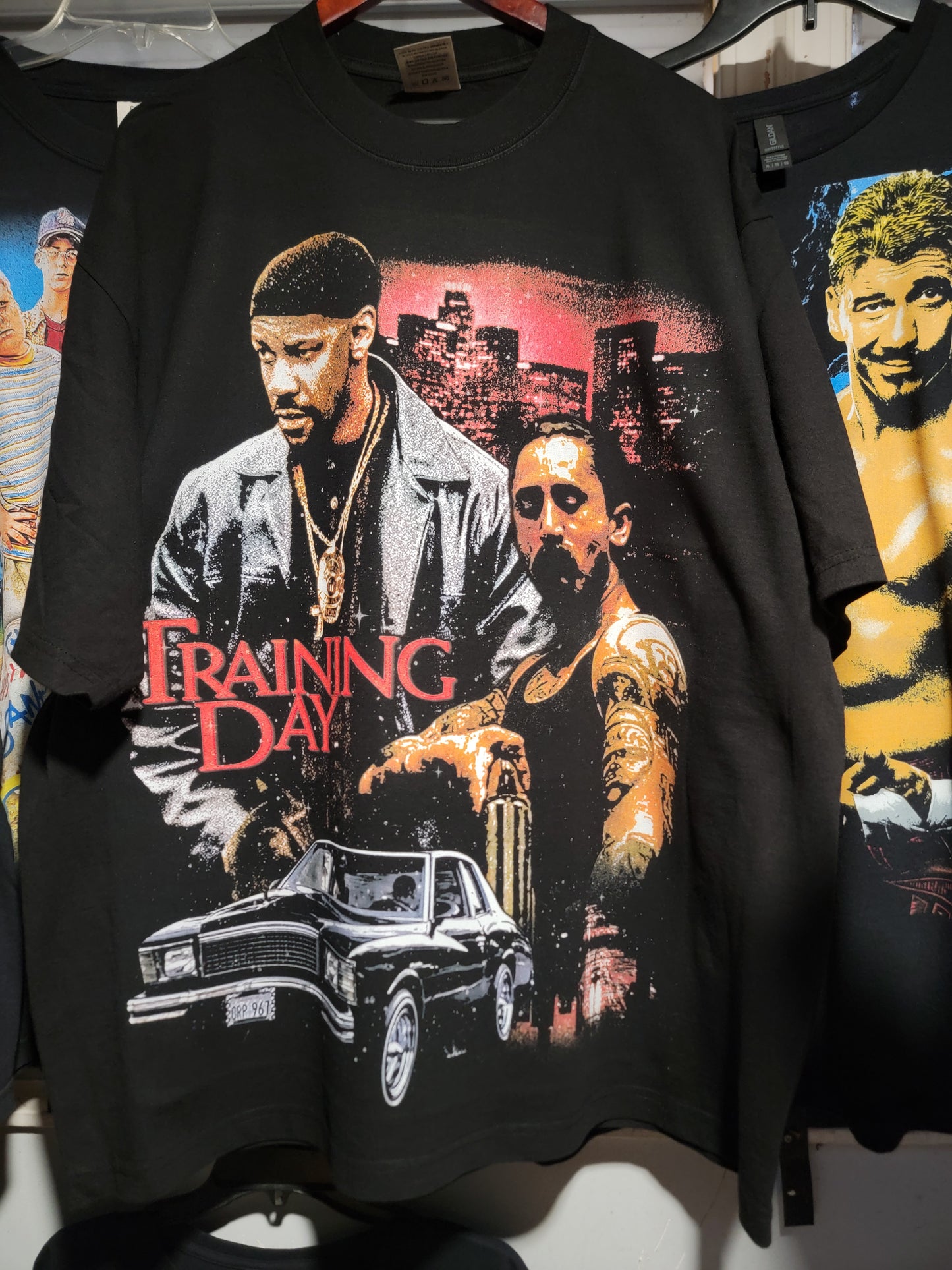 TRAINING DAY ON SHAKA HEAVYWEIGHT GARMET DYED T SHIRT (movie