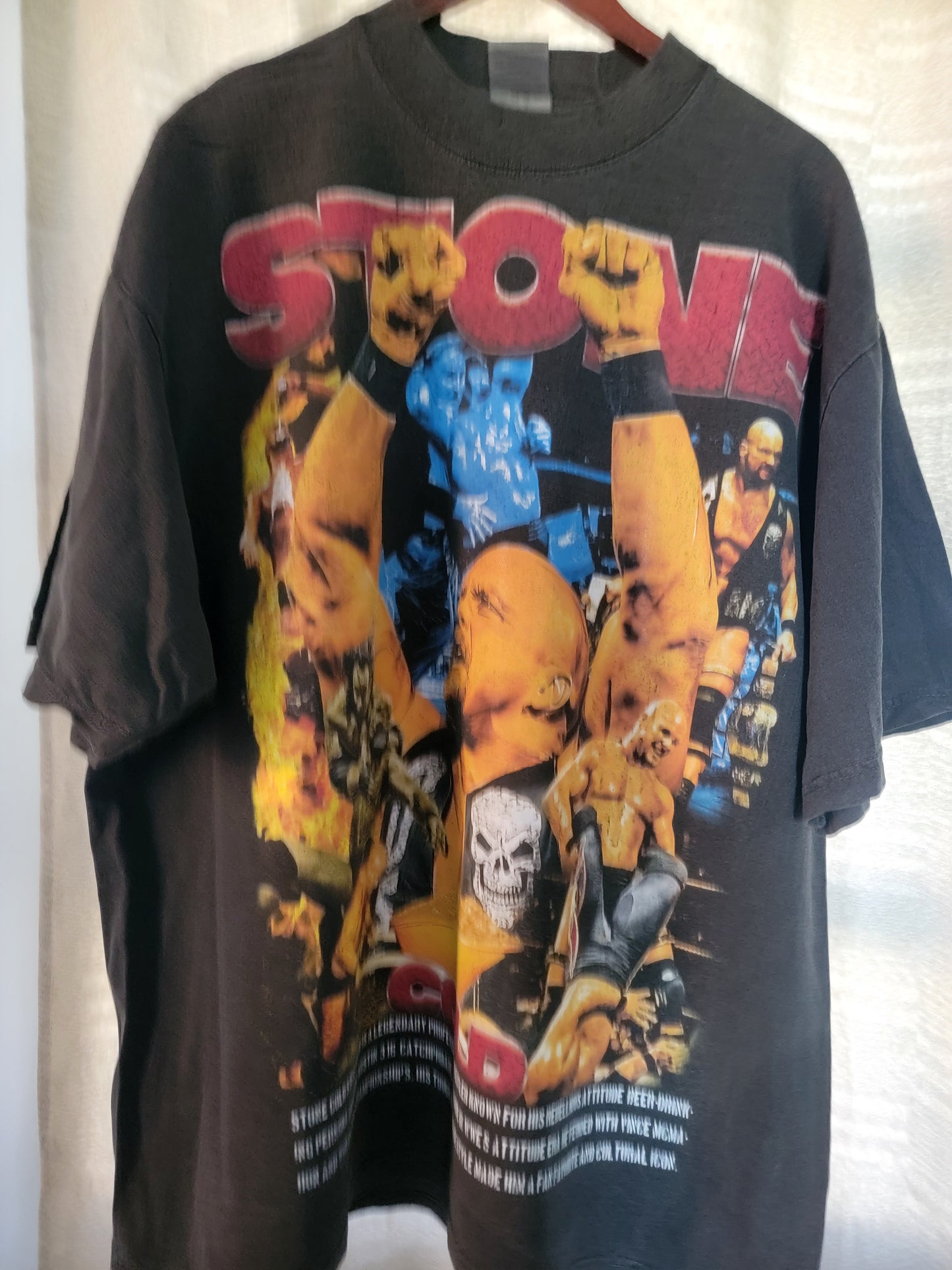 STONE COLD ON SHAKA HEAVYWEIGHT GARMET DYED T SHIRT