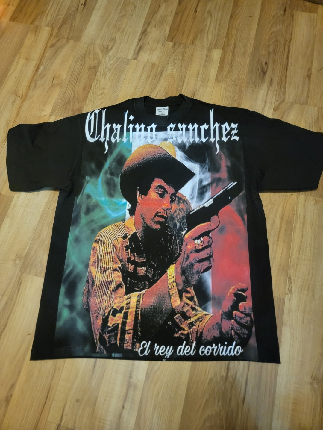 CHALINO SANCHEZ ON SHAKA HEAVYWEIGHT GARMET DYED T SHIRT