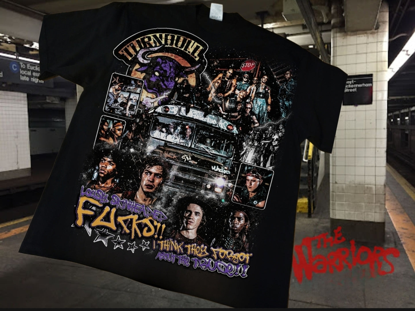 TURNBULL AC ON SHAKA HEAVYWEIGHT GARMET DYED T SHIRT " MOVIES WARRIORS