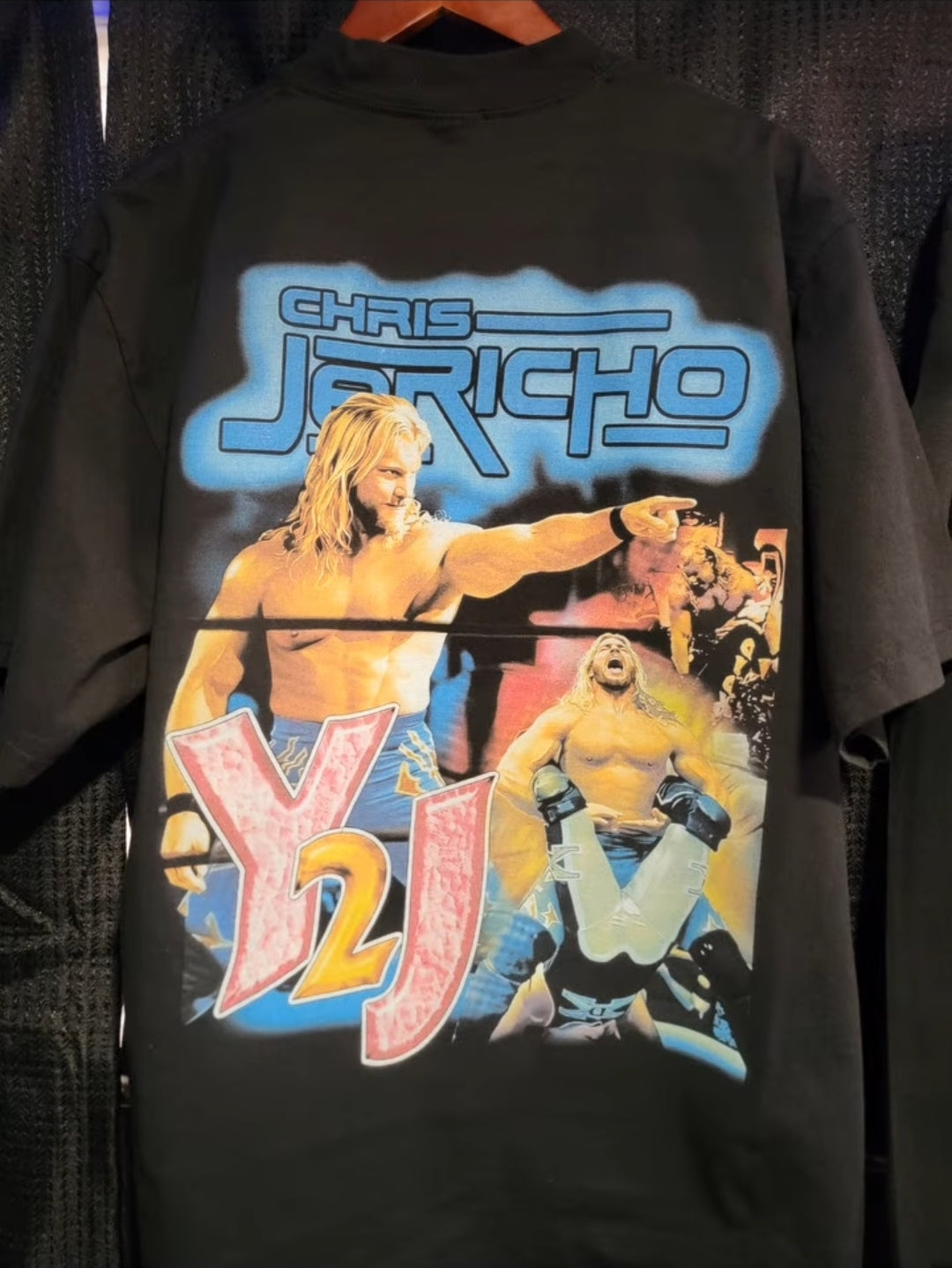 CHRIS JERICHO Y2J ON SHAKA HEAVY GARMET DYED T"WRESTLING