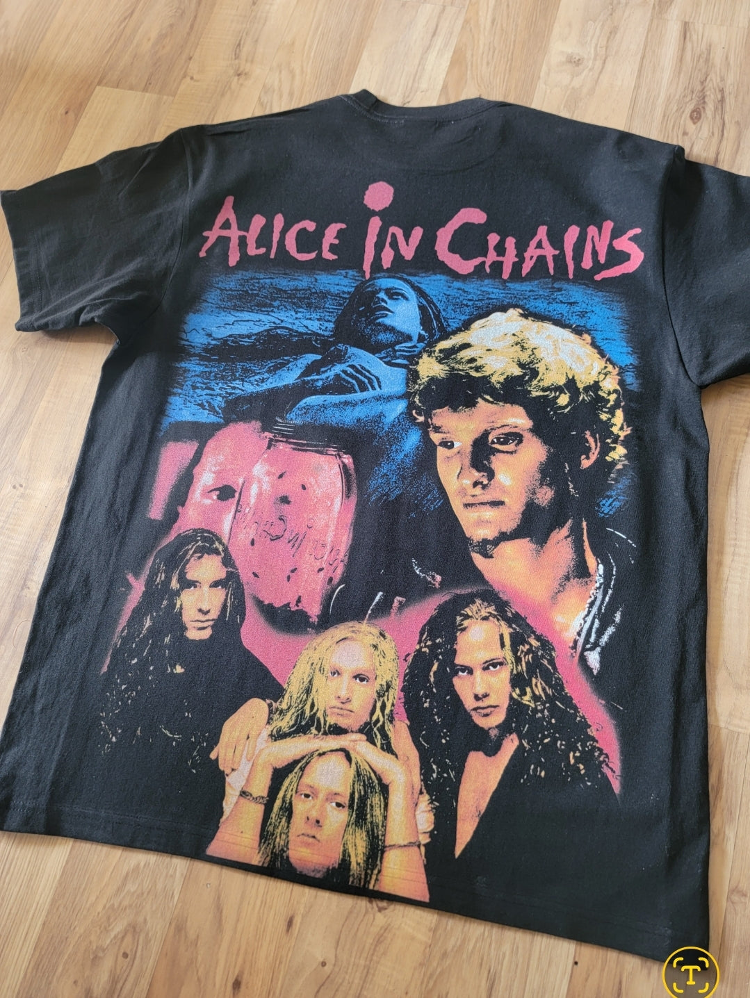 ALICE IN CHAINS ON SHAKA HEAVYWEIGHT GARMET DYED T SHIRT