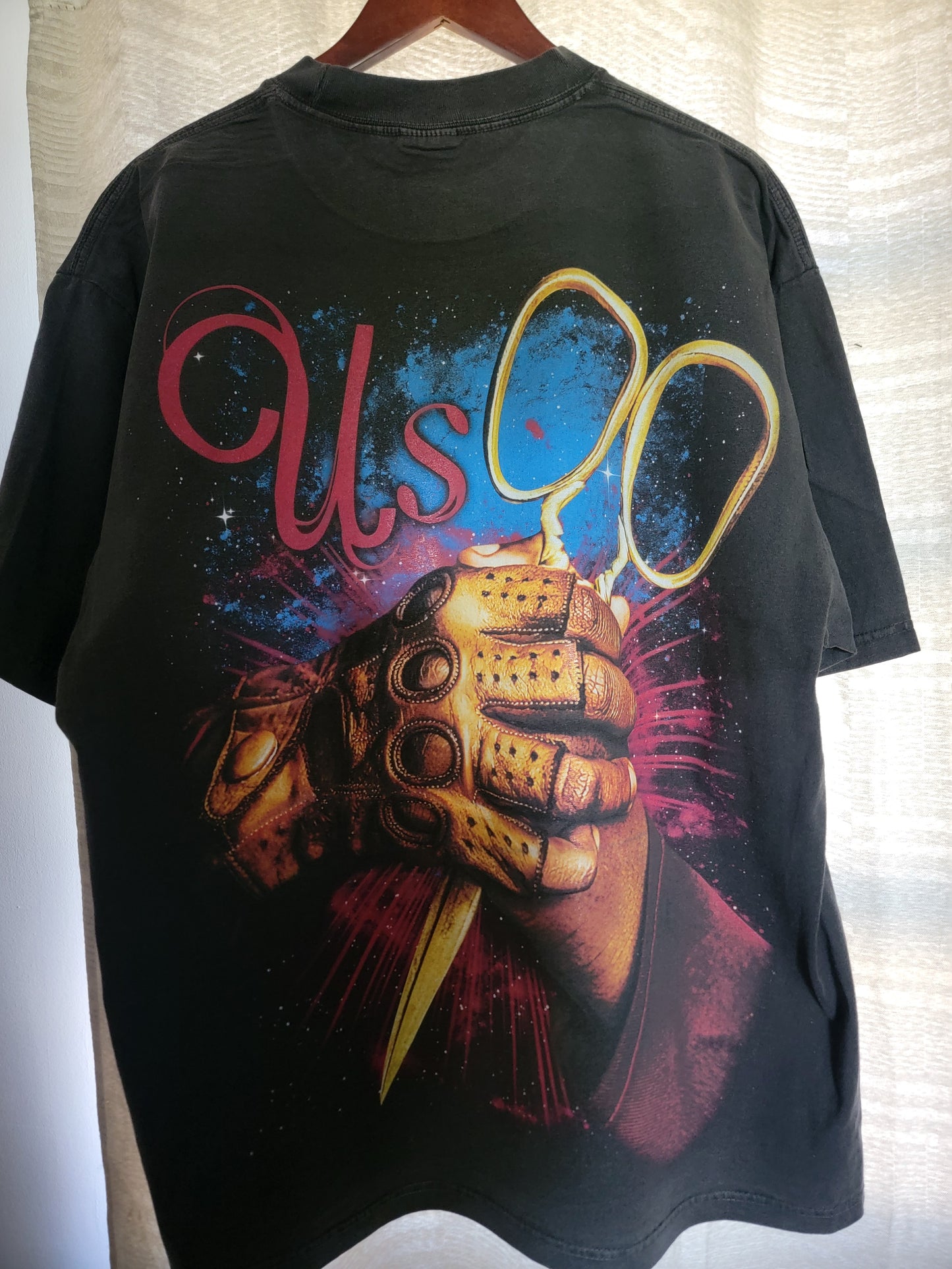US ON SHAKA HEAVYWEIGHT GARMET DYED T SHIRT "Horror"