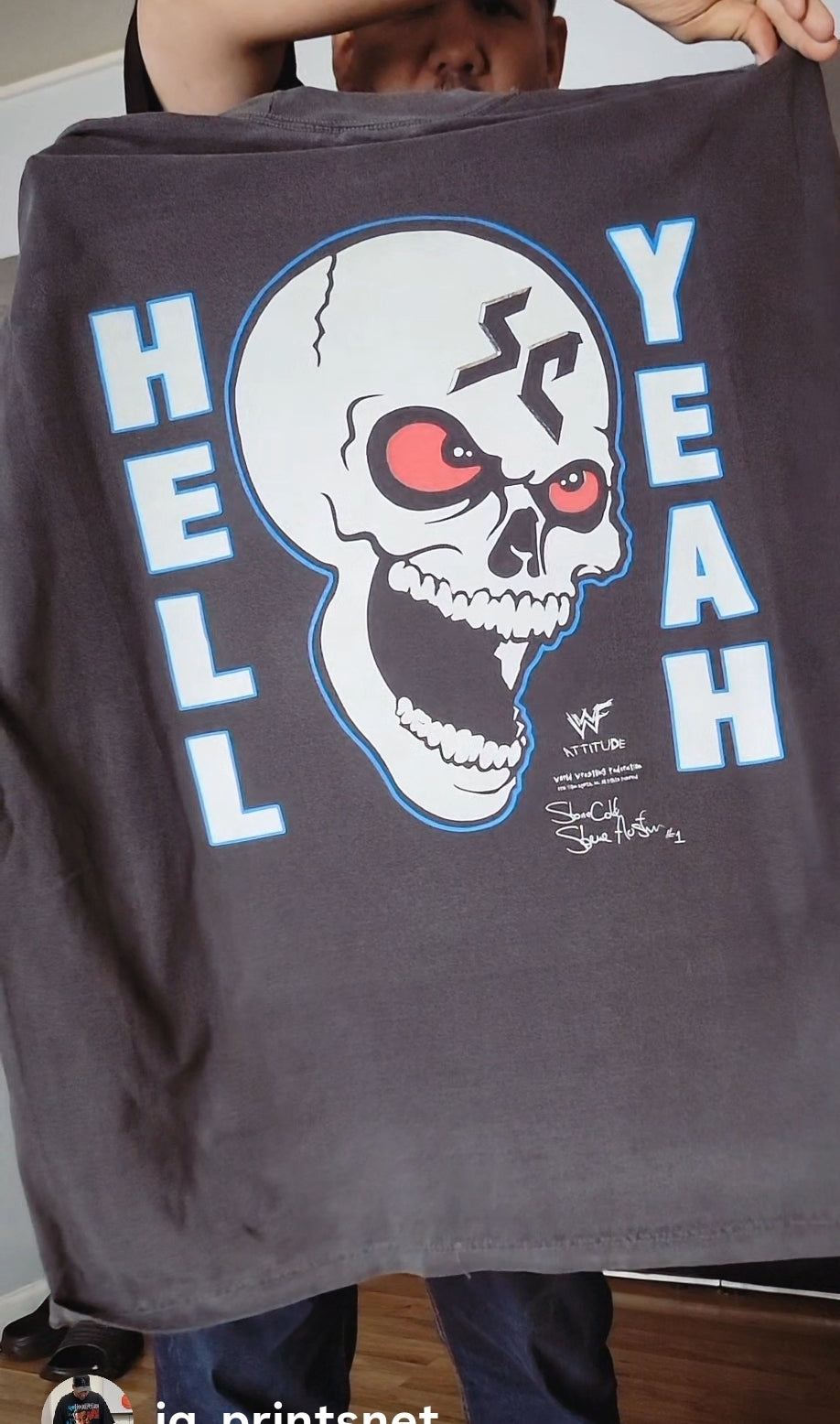 Auction) Size 2 XL Stone Cold want to raise some hell
