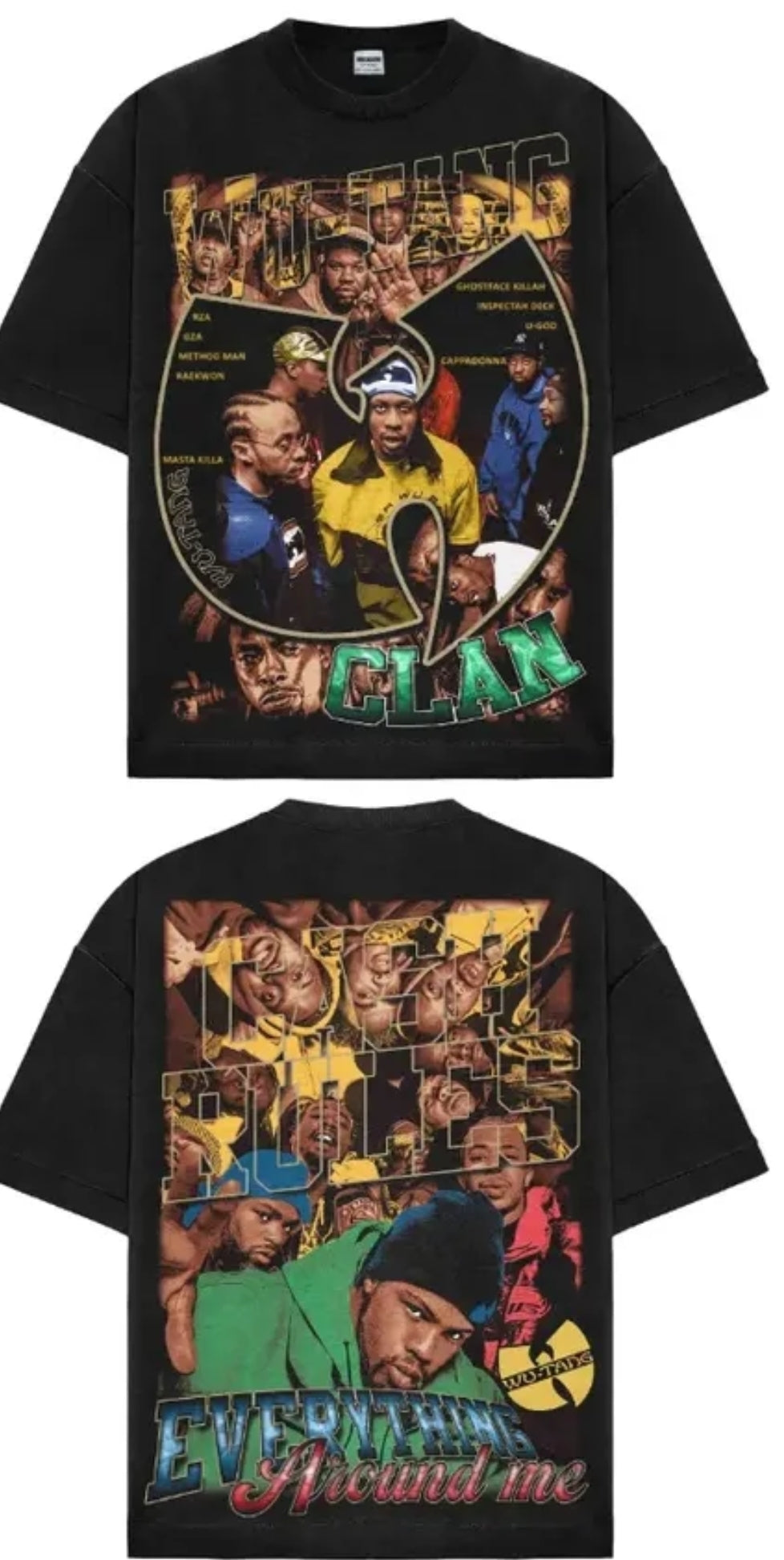 Wu tang retro ON SHAKA HEAVYWEIGHT GARMET DYED T SHIRT