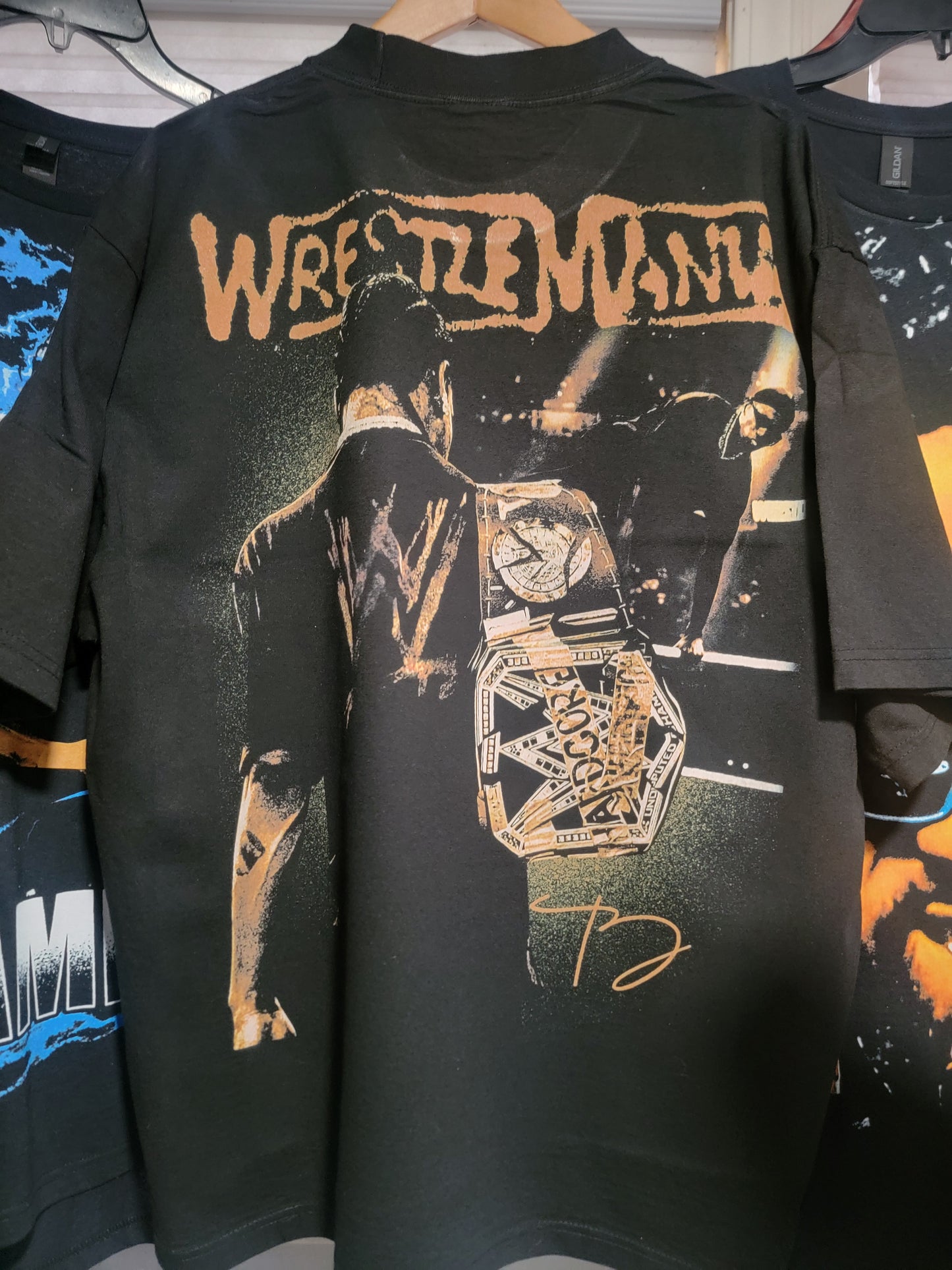 TRAVIS SCOTT CACTUS JACK WRESTLEMANIA ON SHAKA HEAVYWEIGHT GARMET DYED T SHIRT WRESTLING