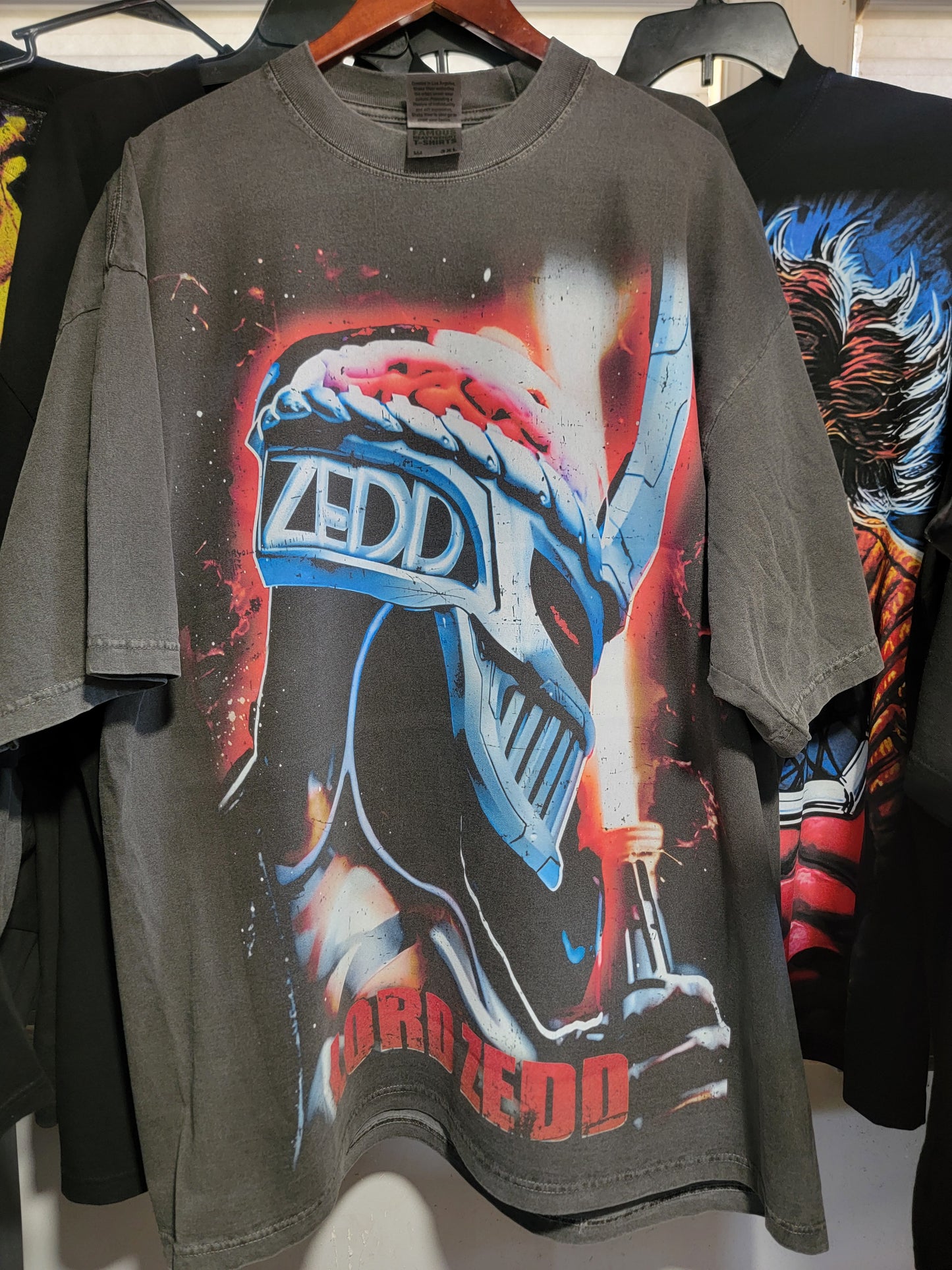 LORD ZEDD ON SHAKA HEAVYWEIGHT GARMET DYED T SHIRT ( POWER RANGERS