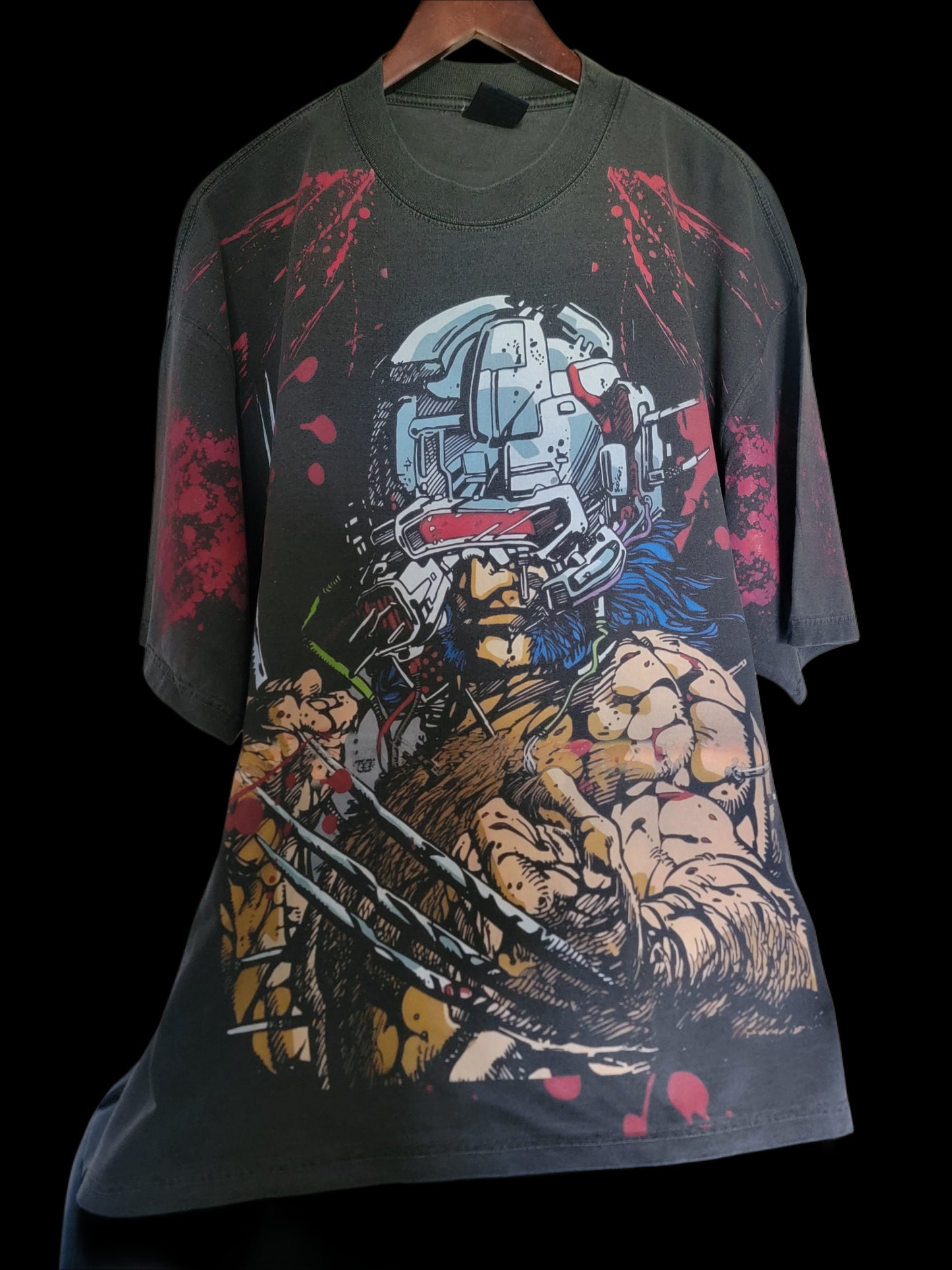 WOLVERINE WEAPON X " ON SHAKA HEAVY GARMET DYED T