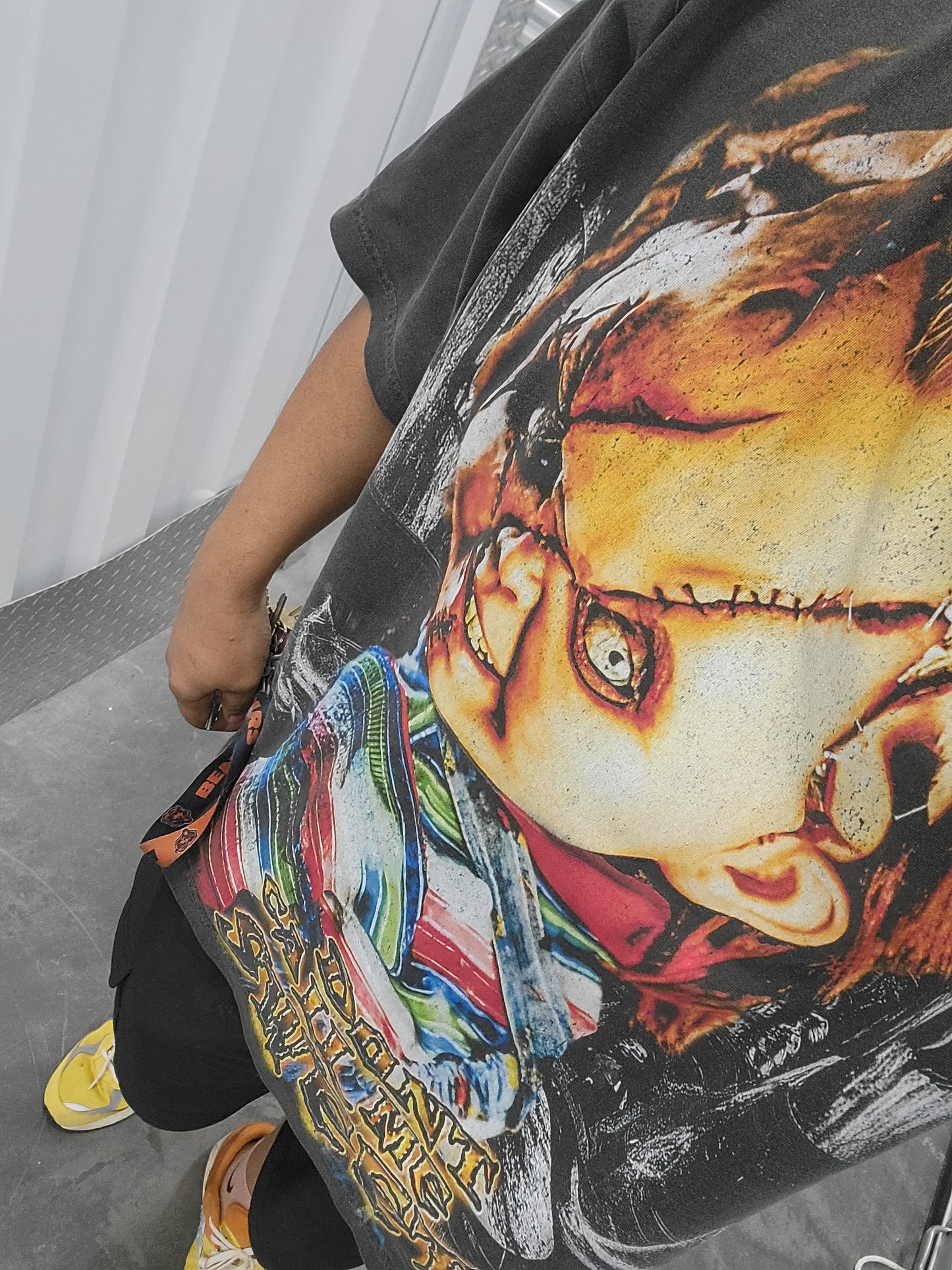 CHUCKY ON SHAKA HEAVYWEIGHT GARMET DYED T SHIRT "HORROR"