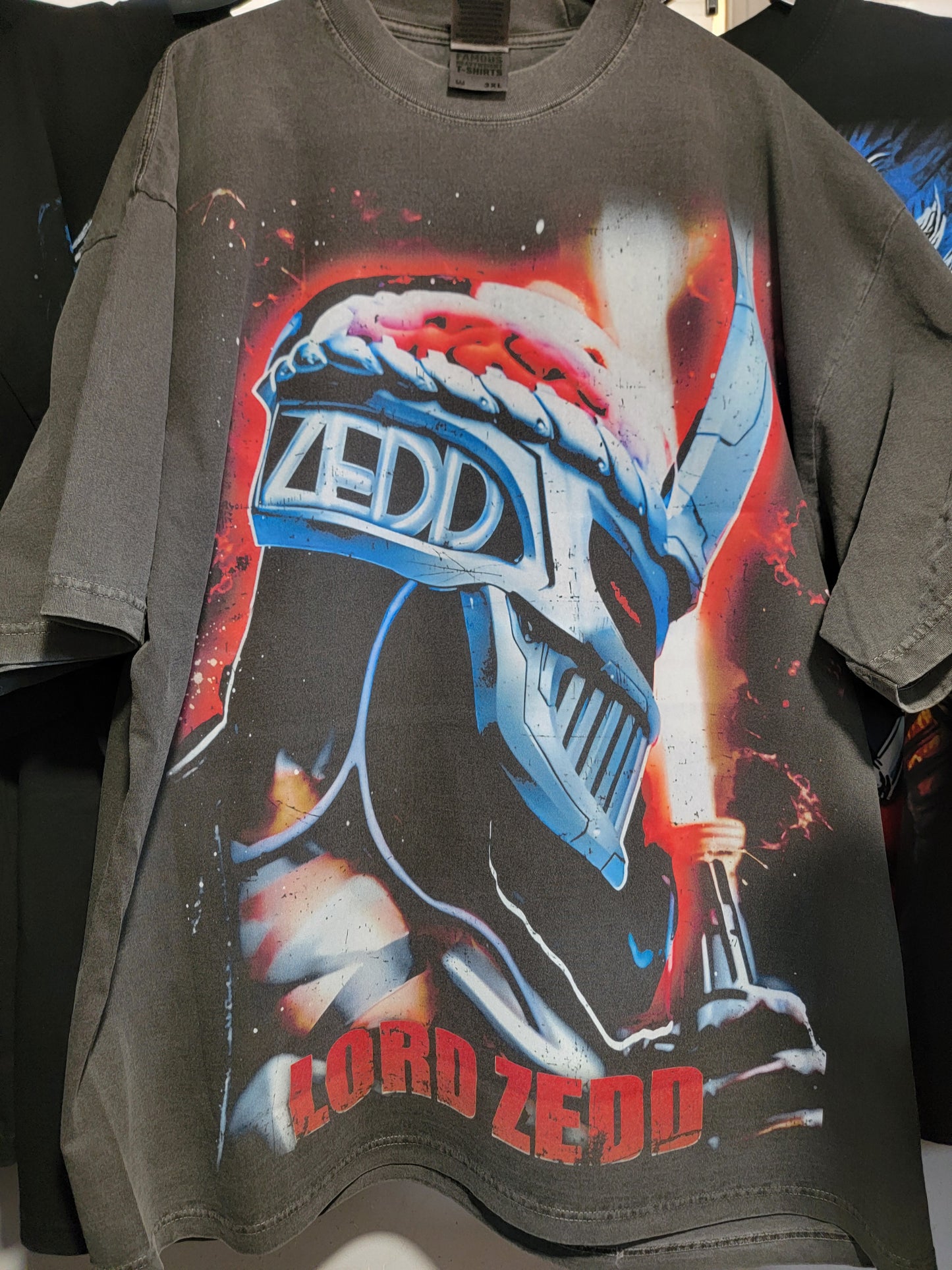 LORD ZEDD ON SHAKA HEAVYWEIGHT GARMET DYED T SHIRT ( POWER RANGERS