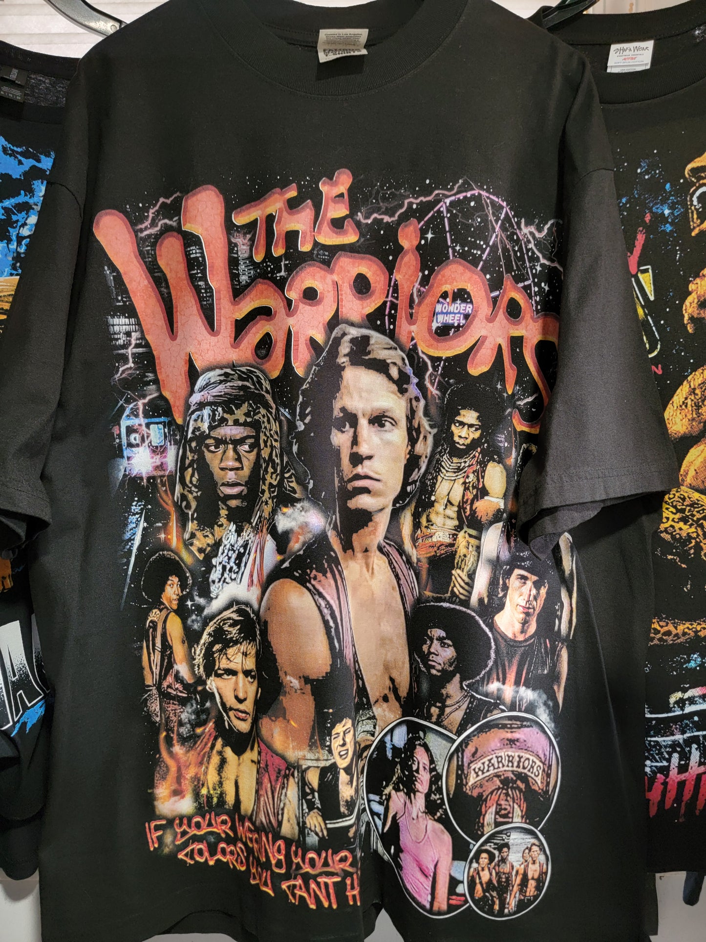 THE WARRIORS ON SHAKA HEAVYWEIGHT GARMET DYED T SHIRT