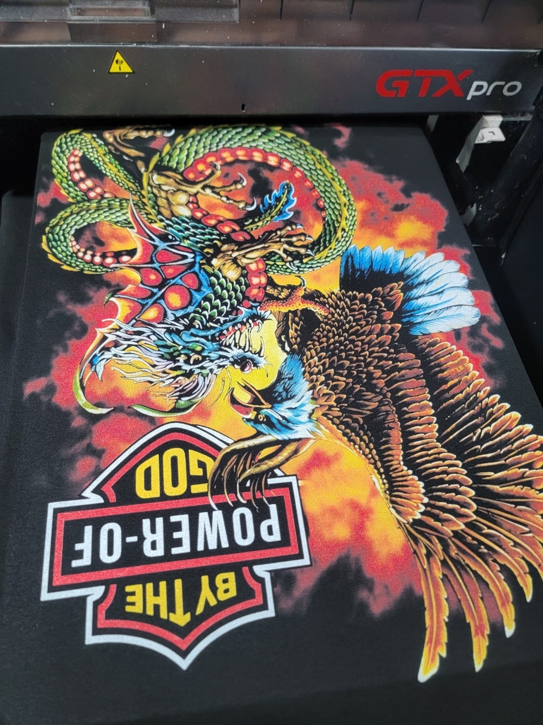 BY THE POWER OF GOD T SHIRT ( EAGLE DRAGON)
